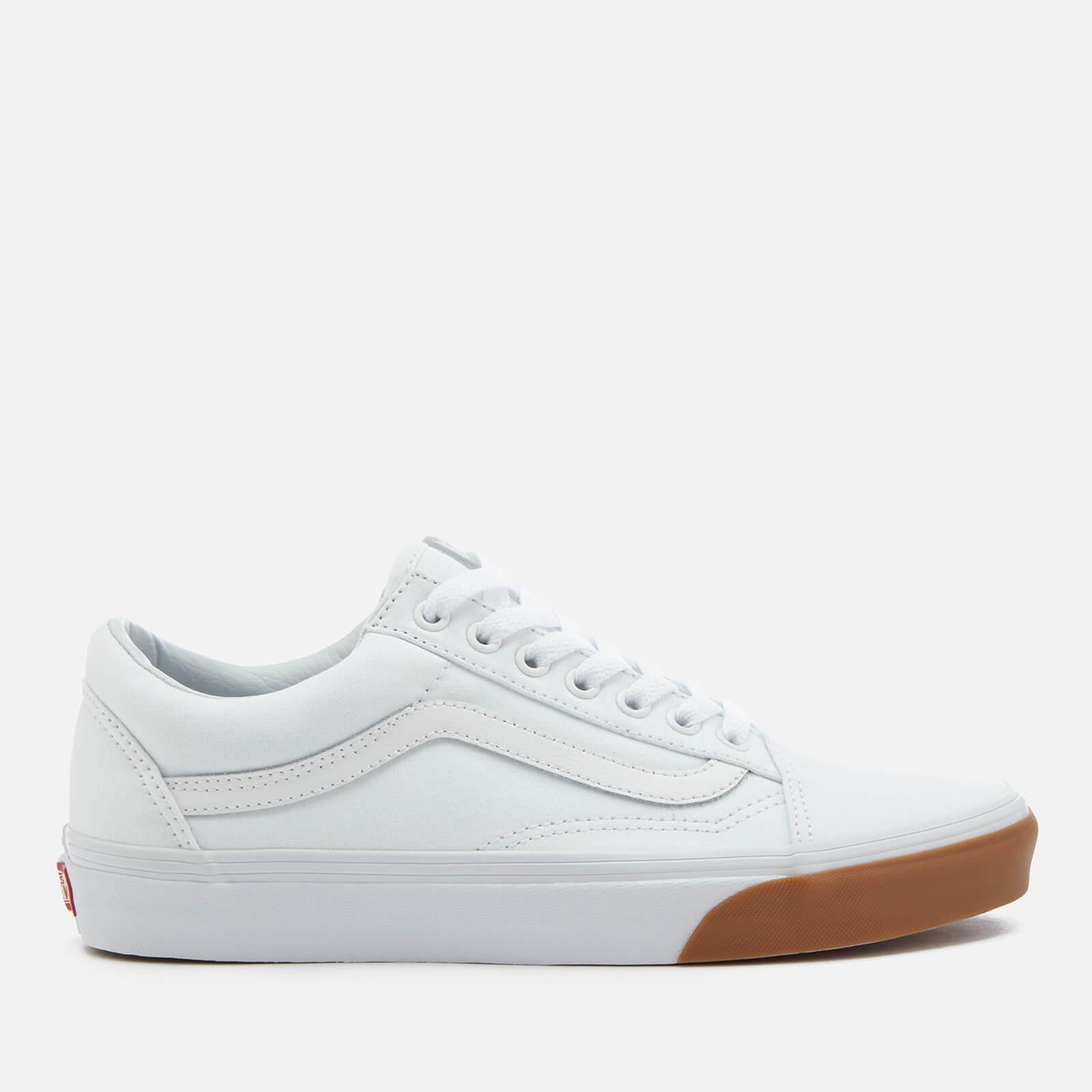 vans old skool gum bumper white