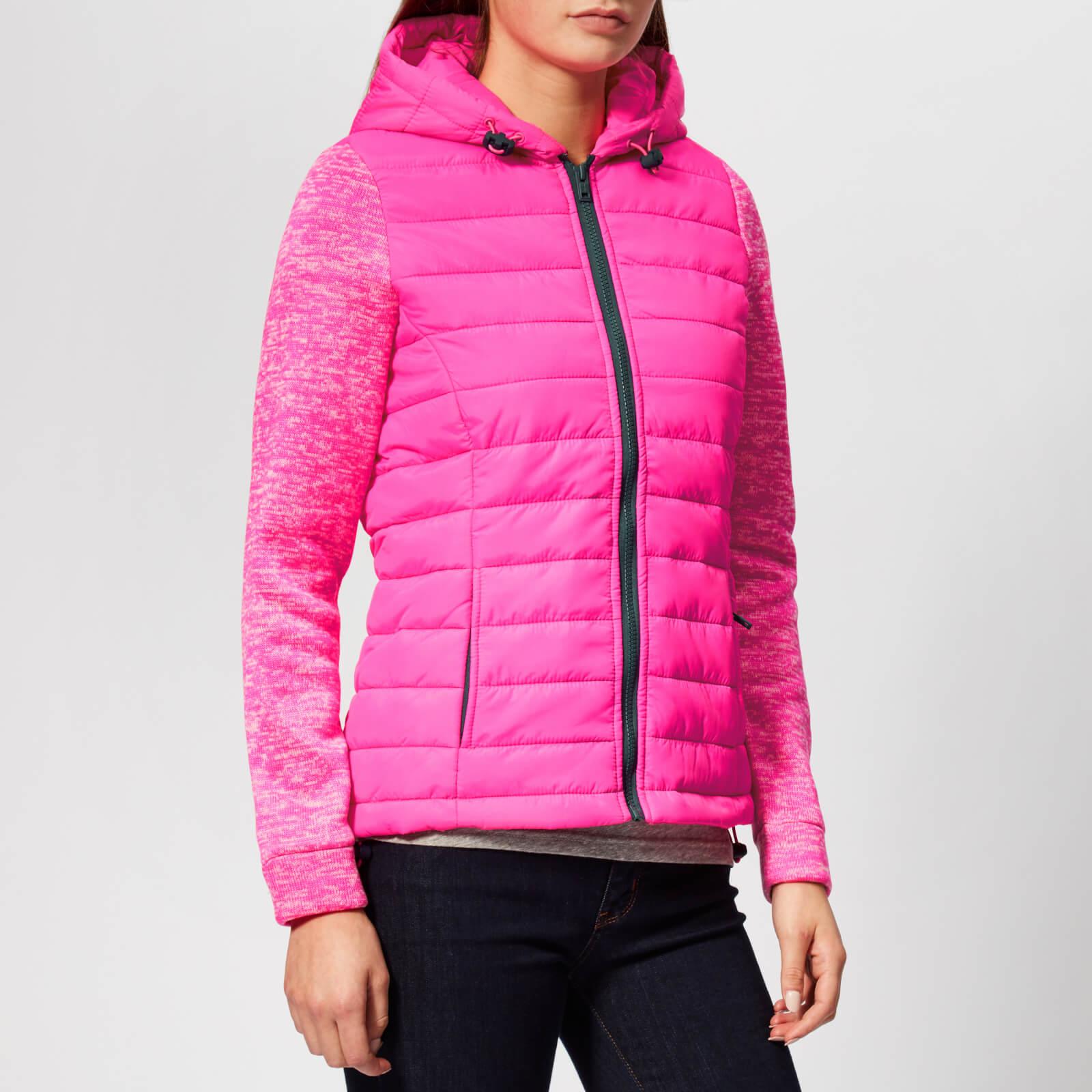 pink superdry coat