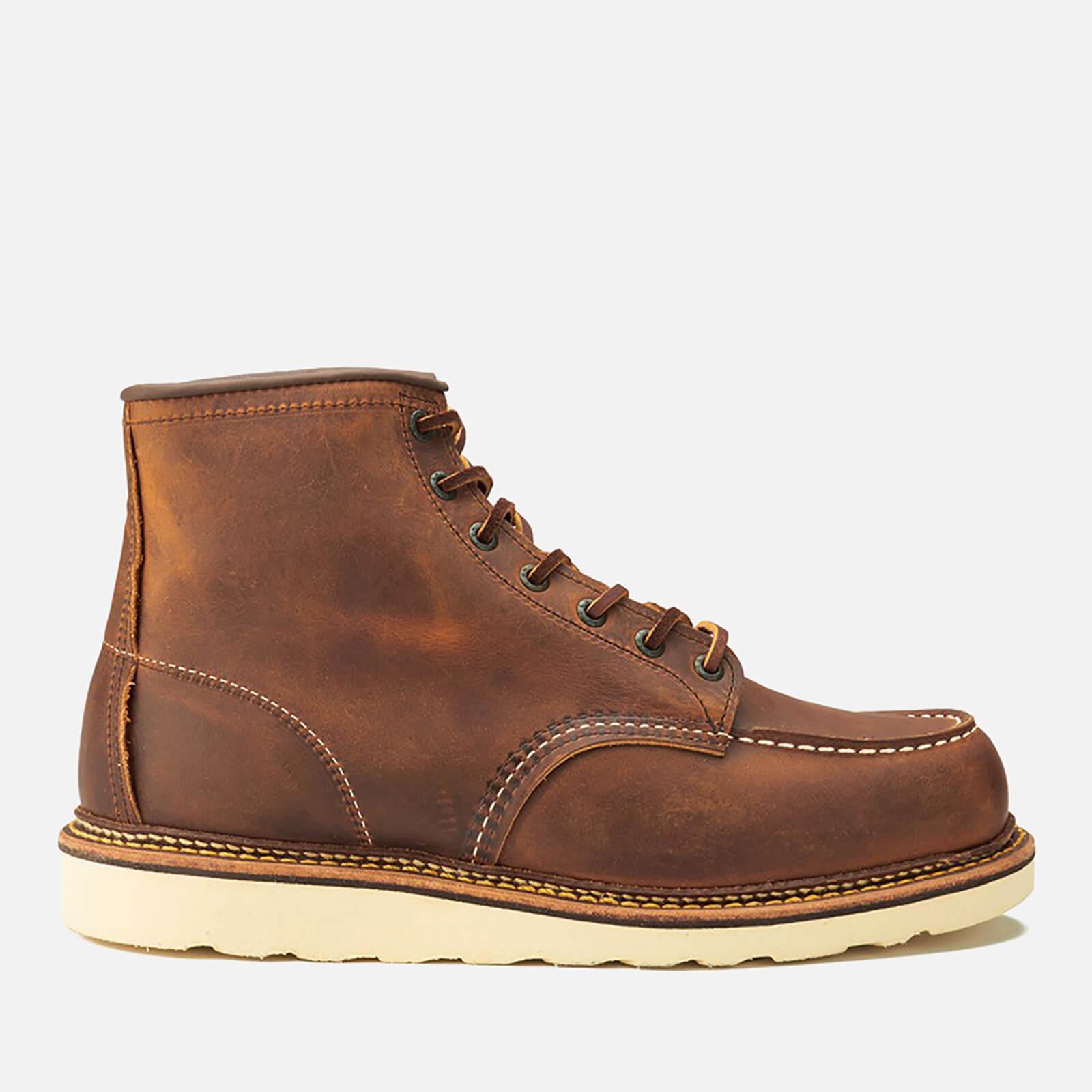 Red wing Men's 6 Inch Moc Toe Double Welt Leather Lace Up Boots in Brown for Men | Lyst
