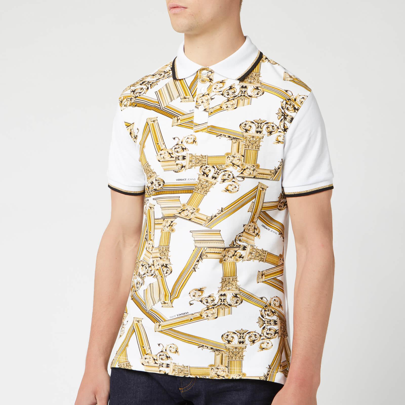 Versace Jeans Patterned Polo Shirt for Men - Lyst