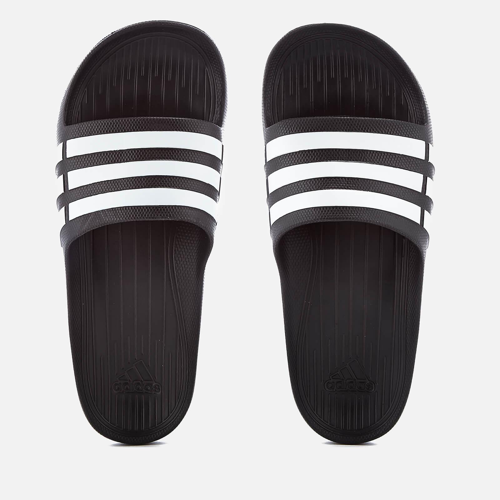 adidas Swim Duramo Slide Sandals  in Black Lyst