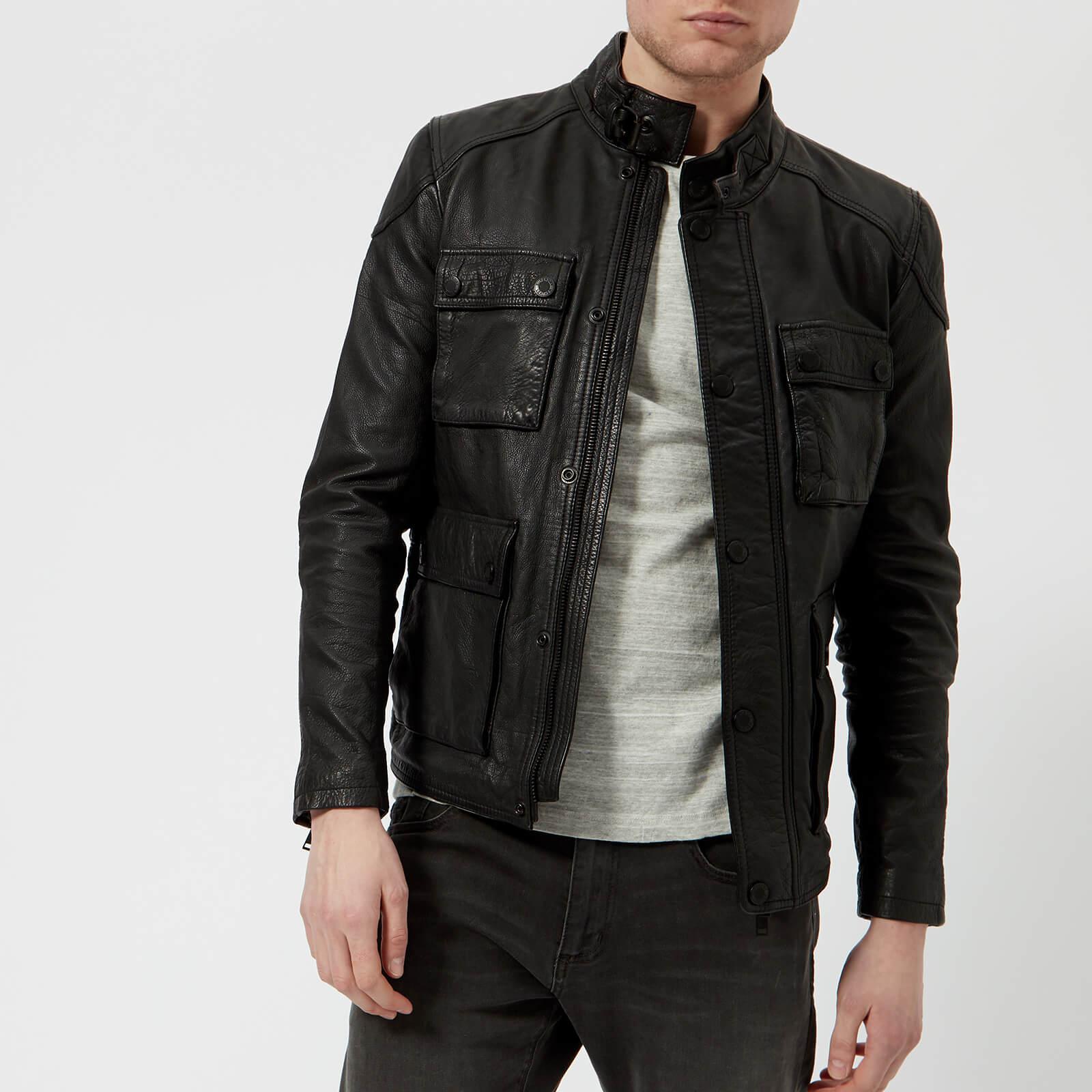 Superdry Leather Rotor Jacket in Black for Men | Lyst Canada