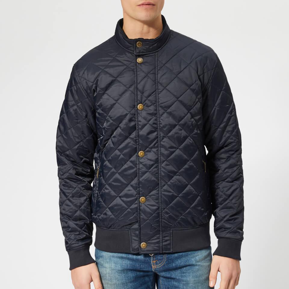 barbour moss quilted bomber jacket