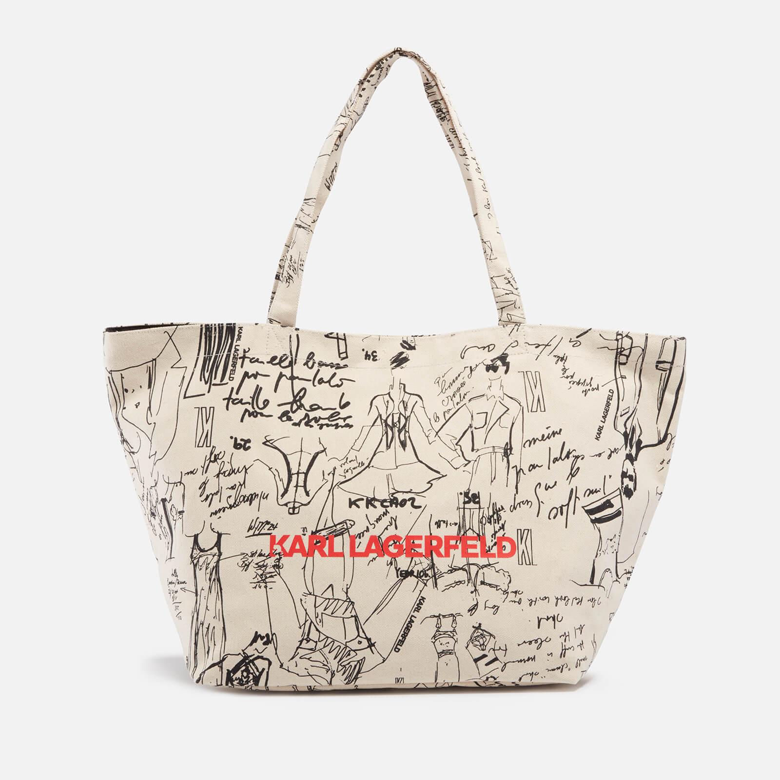 Karl Lagerfeld Archive Cotton-canvas Tote Bag in Metallic | Lyst