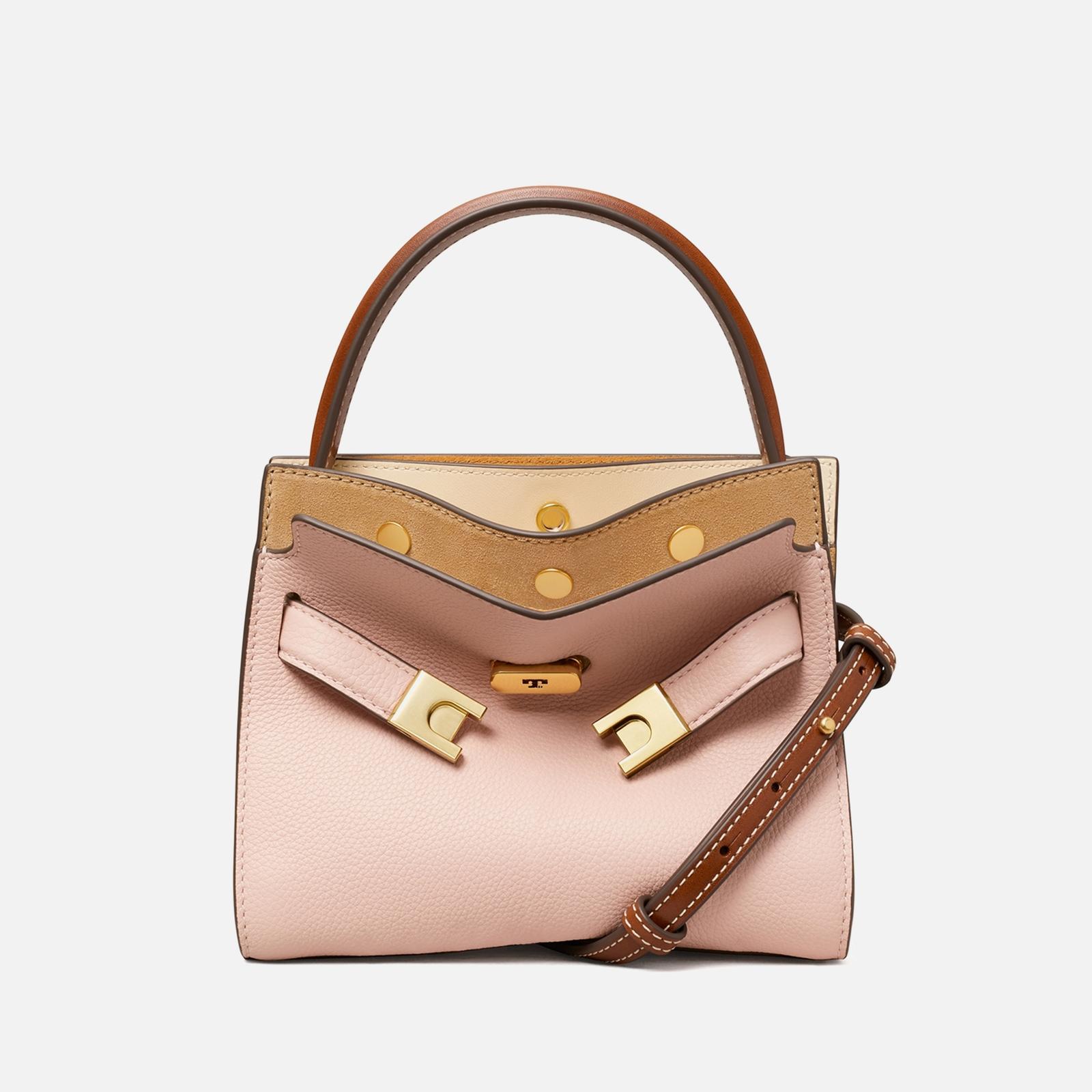 TORY BURCH MUD LEATHER DOUBLE LEE RADZIWILL HAND BAG TORY BURCH MUD LEATHER DOUBLE LEE RADZIWILL HAND BAG