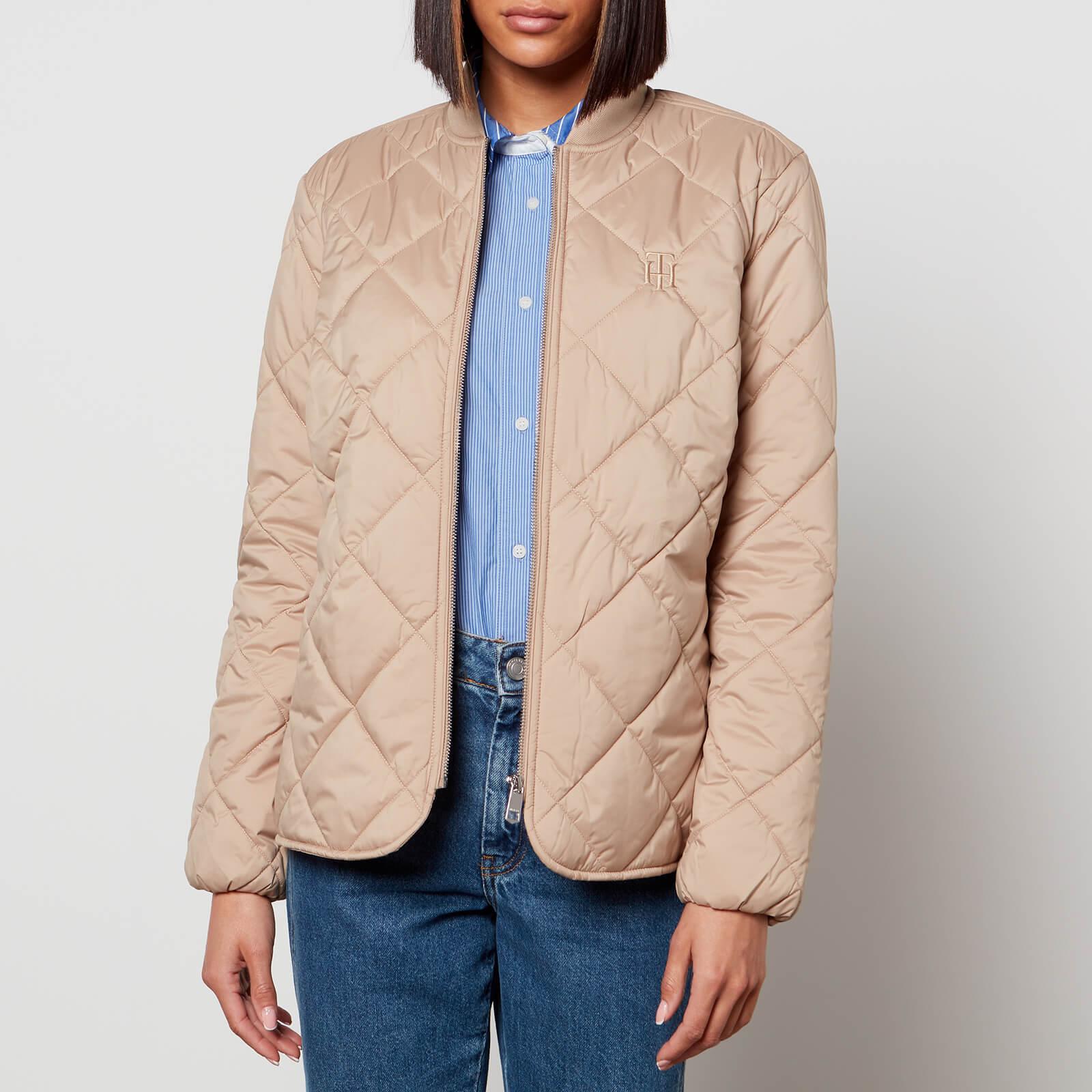 Tommy Hilfiger Quilted Bomber Jacket in Beige (Natural) | Lyst