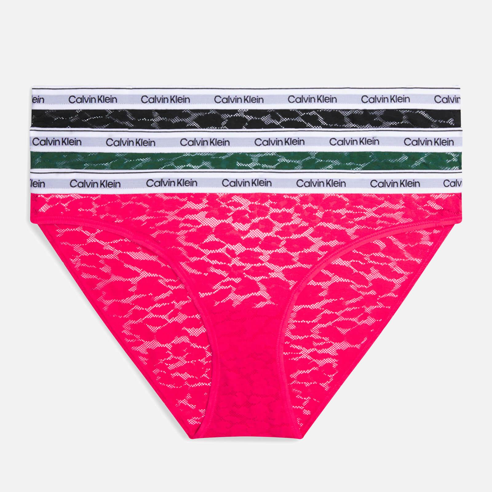 Pink in Bikini Calvin Klein | Lace Modern Logo Nylon-Blend 3 Lyst Pack DE