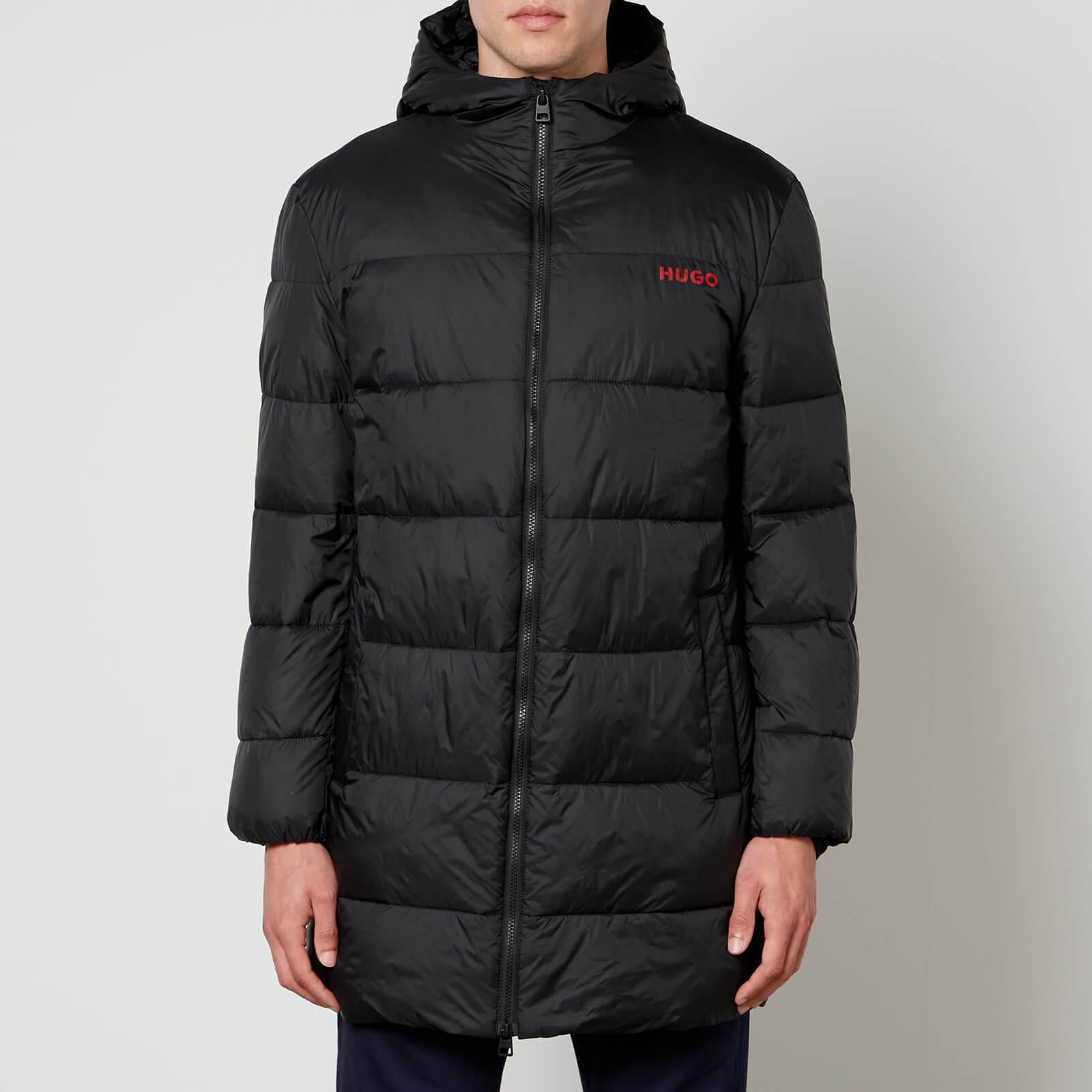 HUGO Mati Long Padded Shell Jacket in Black for Men | Lyst