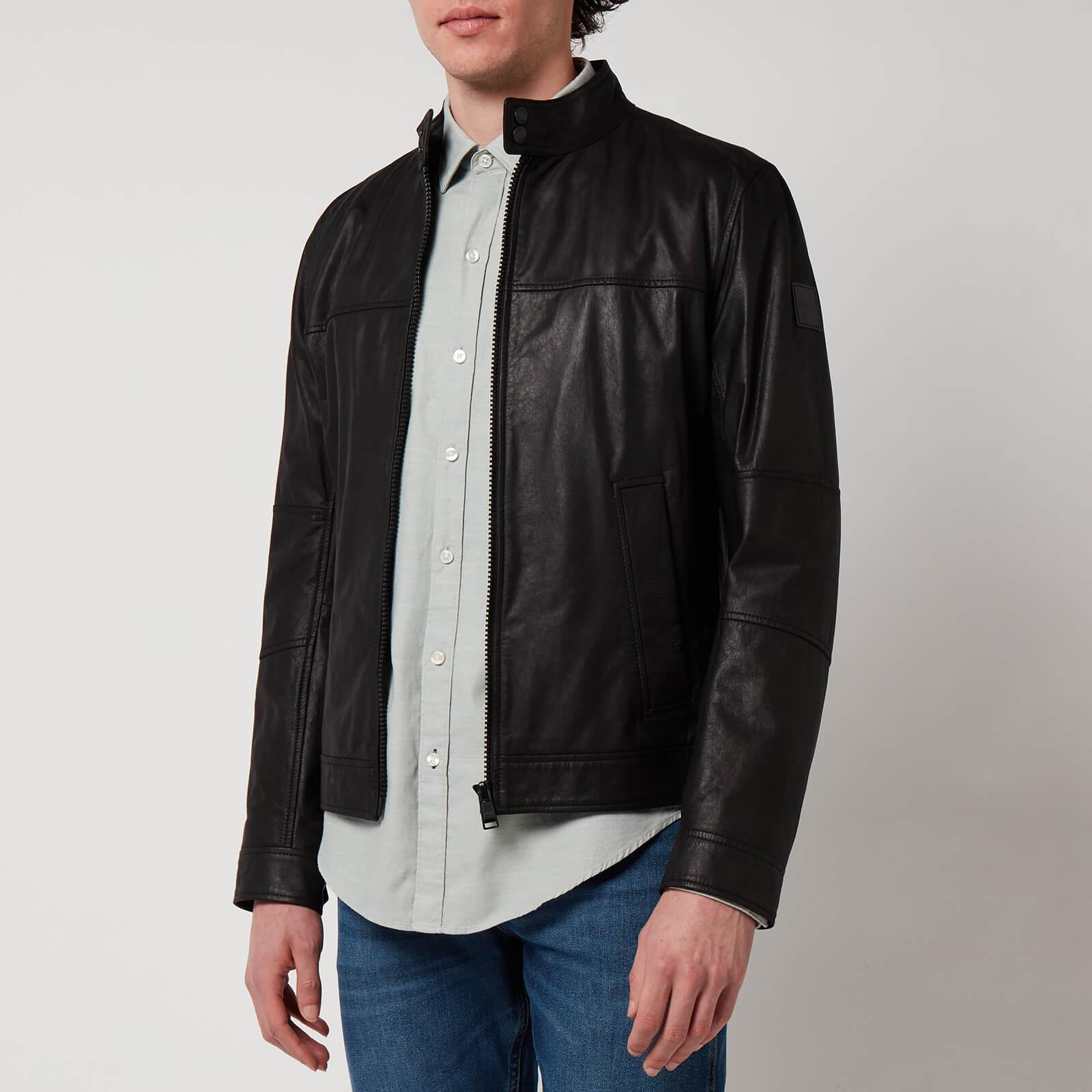BOSS by HUGO BOSS Casual Josep 1 Leather Jacket in Black for Men | Lyst