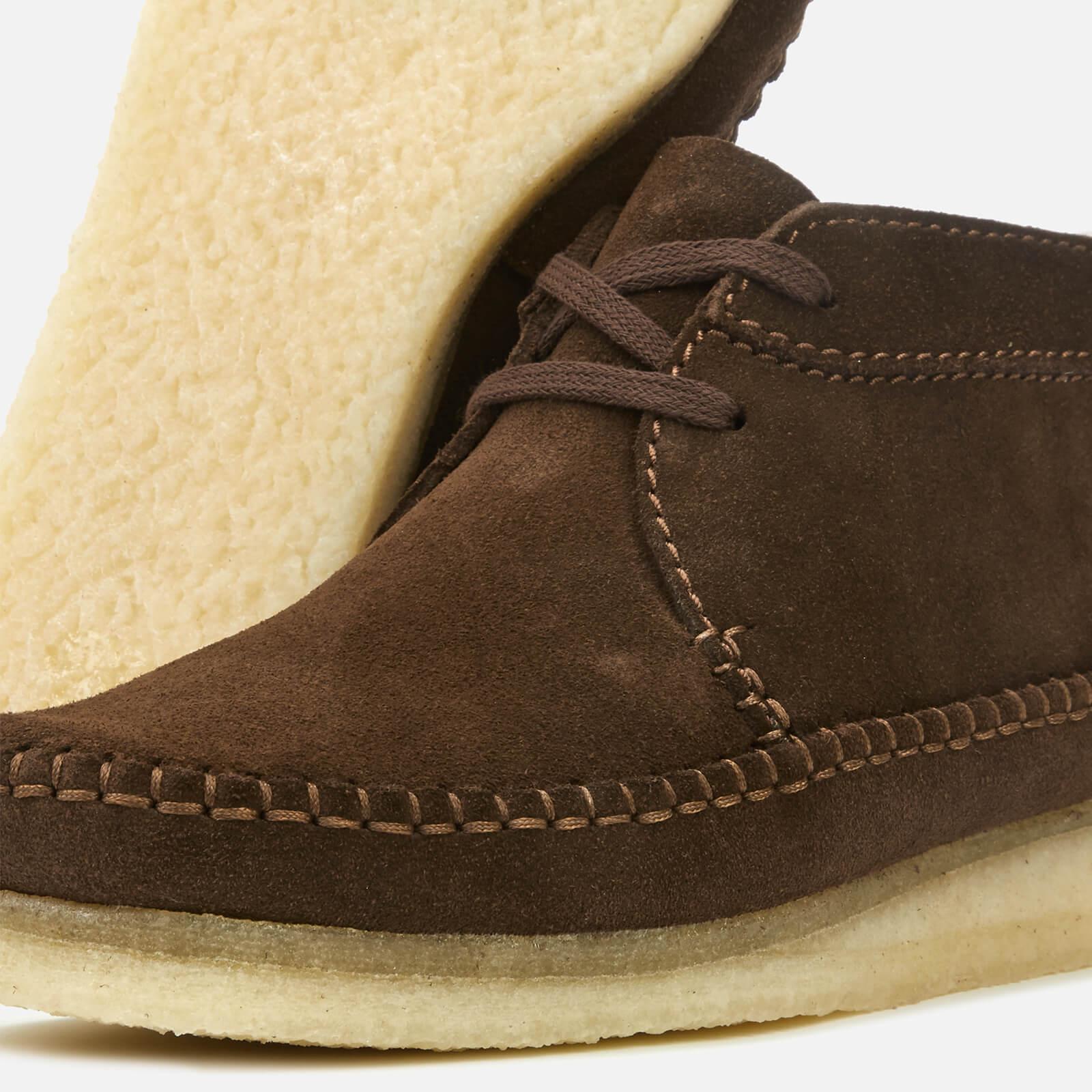 clarks weaver boot brown suede