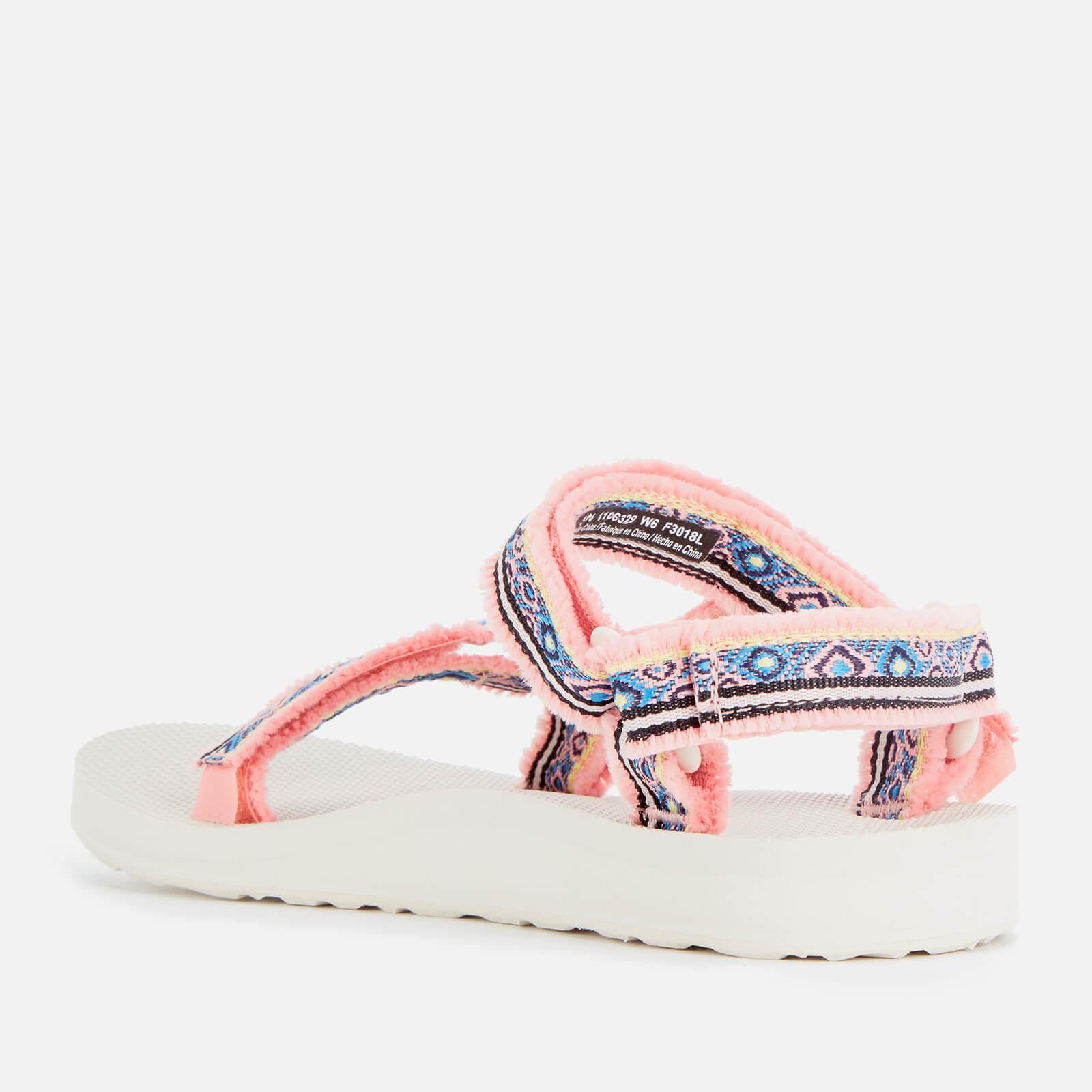 teva original universal sandals geometric pink fringe