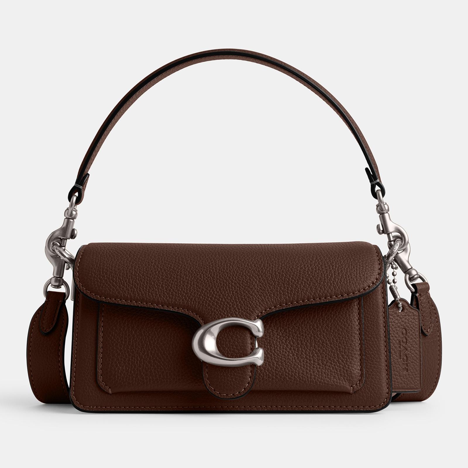 COACH Tabby 20 Polished Pebble Leather Shoulder Bag In Brown Lyst UK