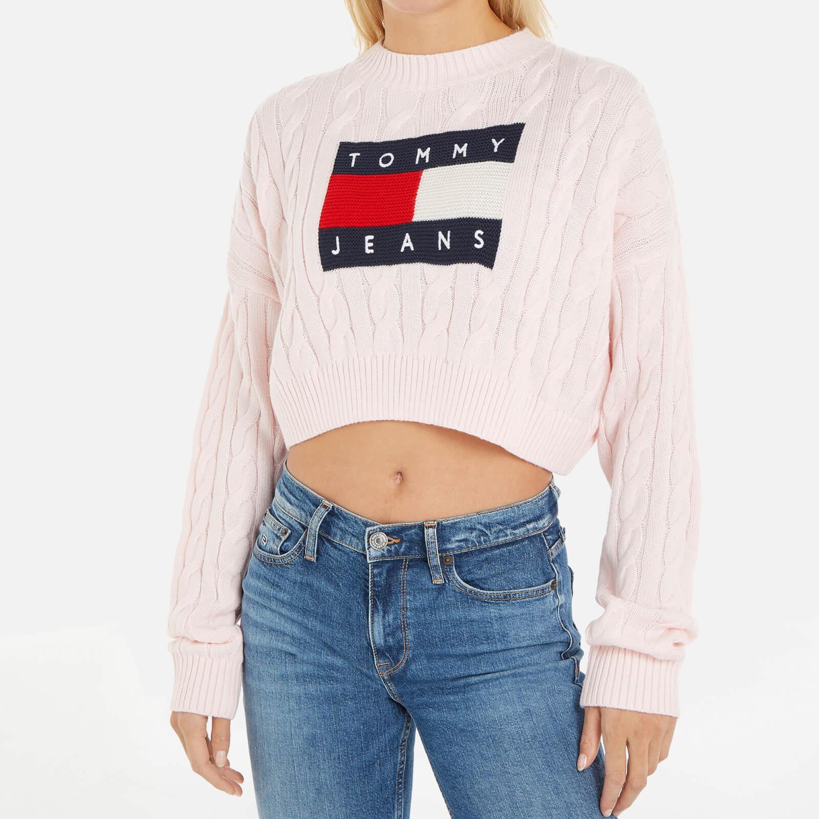 skildpadde Watchful brug Tommy Hilfiger Flag Cable-knit Sweater in Blue | Lyst