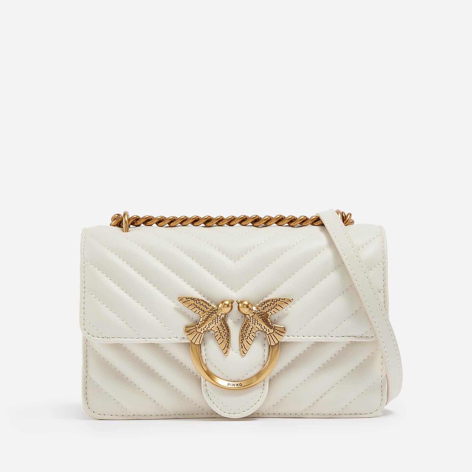 Pinko Love One Mini Leather Crossbody Bag in Metallic Lyst Australia