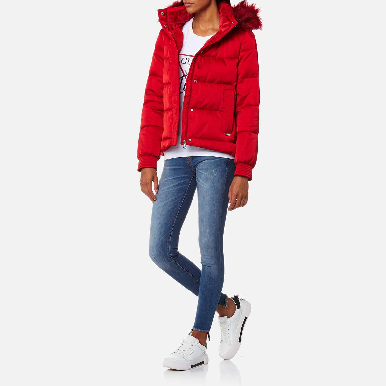 guess red jacket