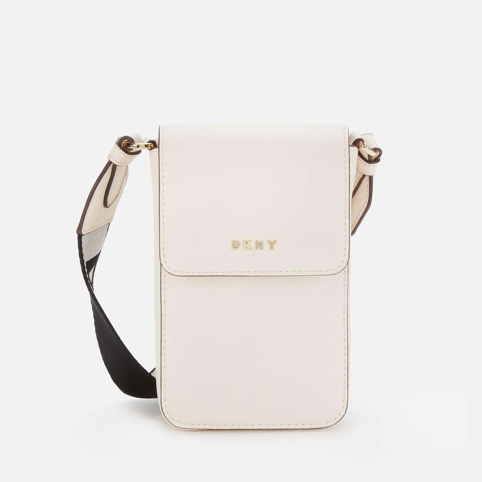DKNY Leather Winona Flap Phone Cross Body Bag in Cream (Natural) | Lyst