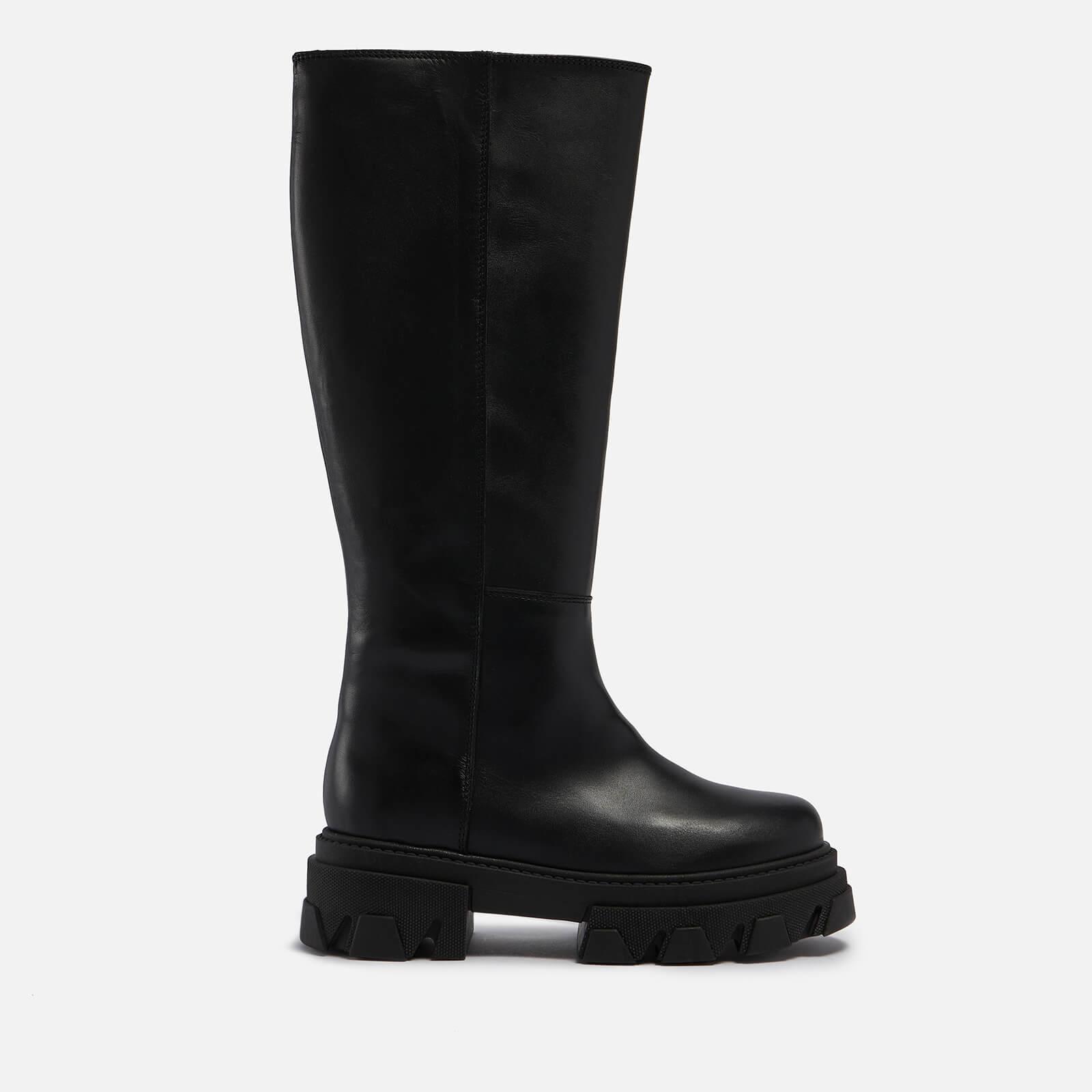 Alohas Katiuska Leather Knee-high Boots in Black | Lyst