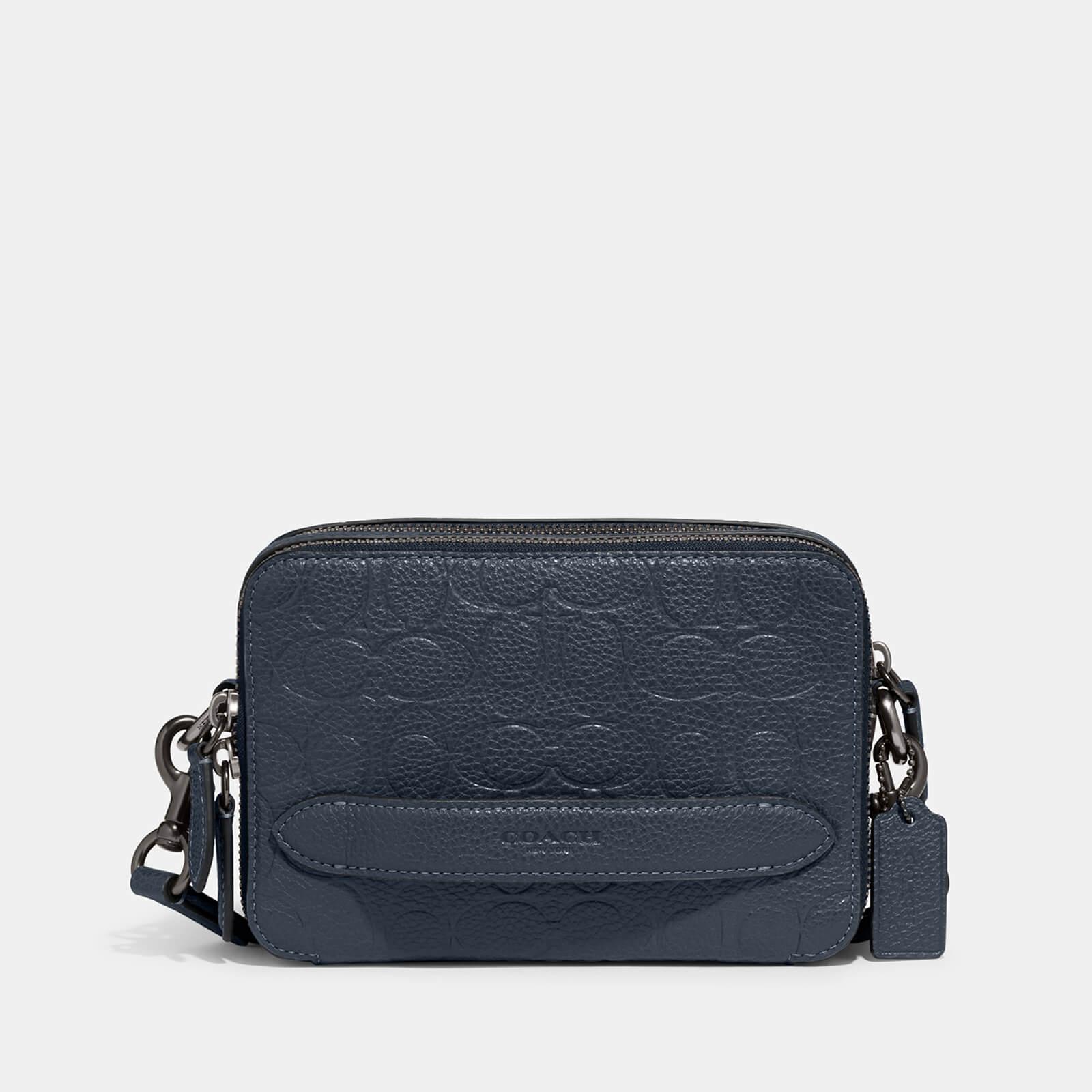 COACH Charter Leather Cross Body Bag in Blue for Men | Lyst
