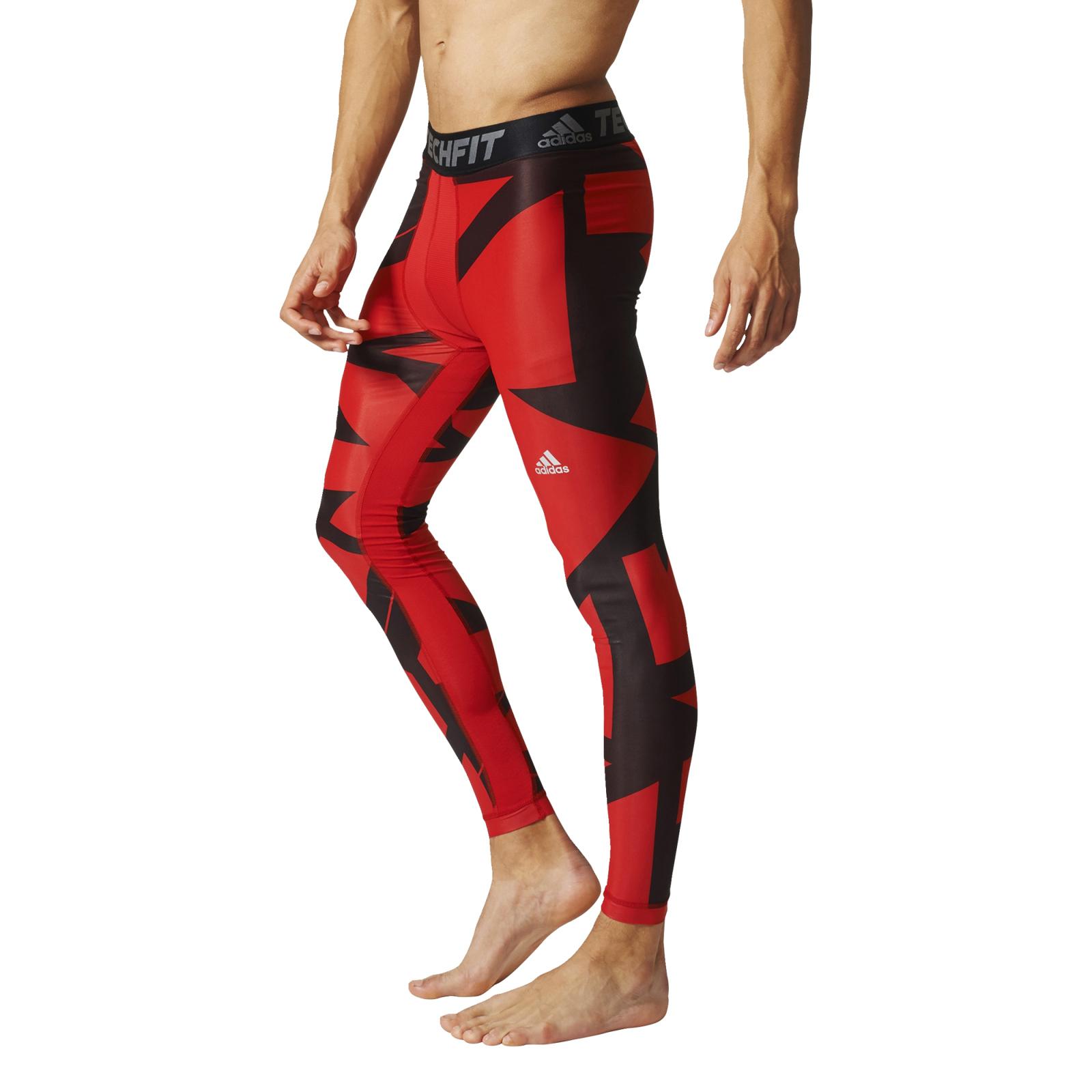 adidas Synthetic Techfit Climachill Graphic Tights in Scarlet (Red) for Men  | Lyst