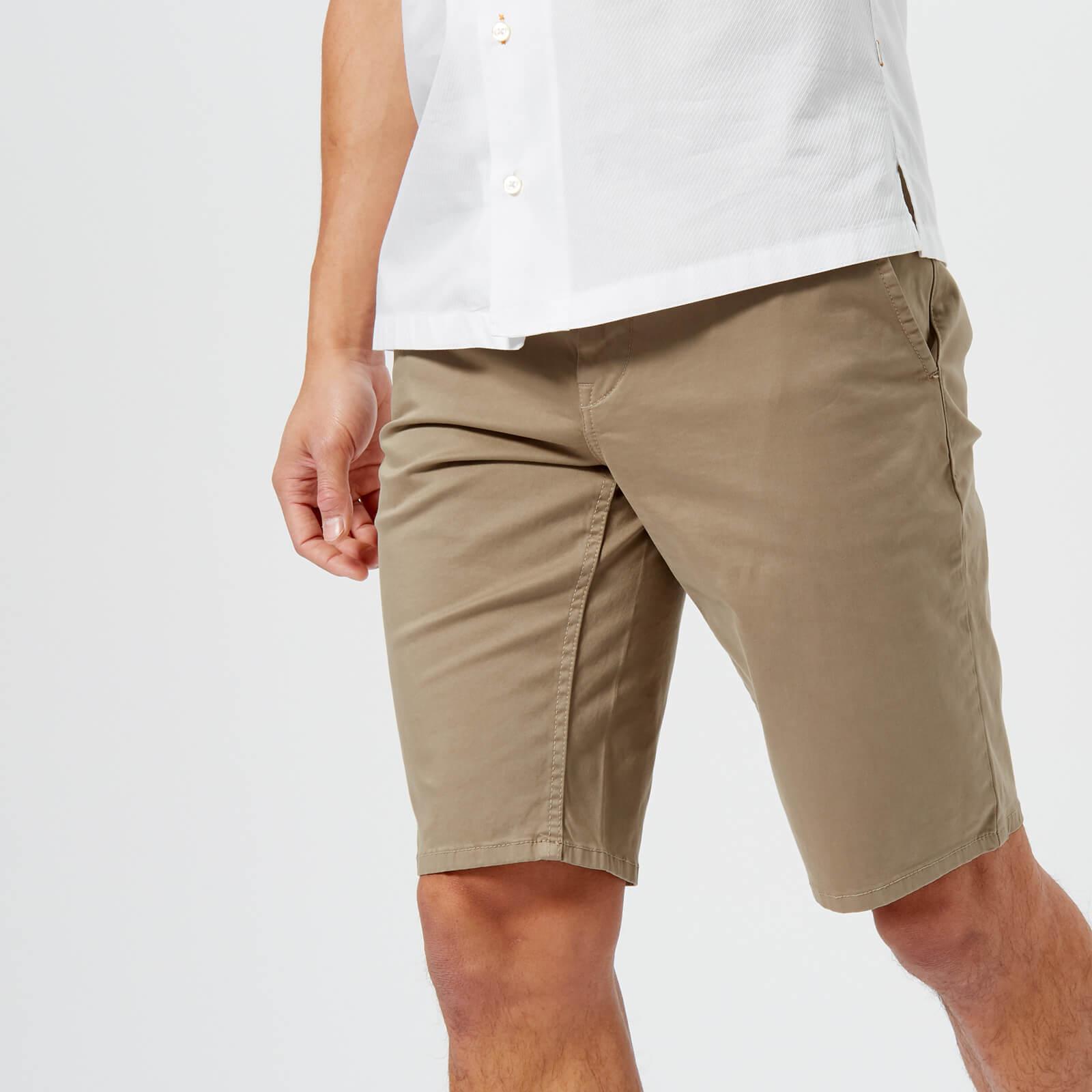 BOSS Orange Cotton Schino Slim Shorts in Beige (Natural) for Men - Lyst
