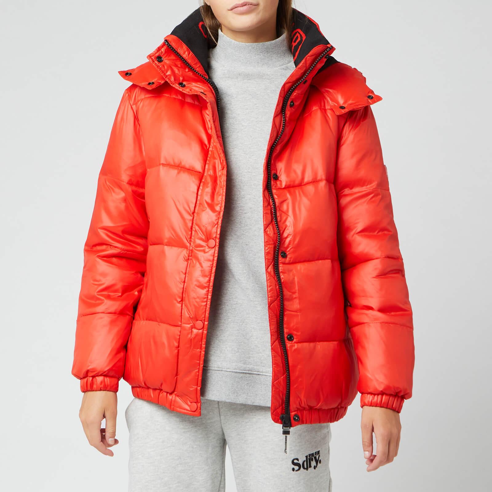 superdry red puffer jacket