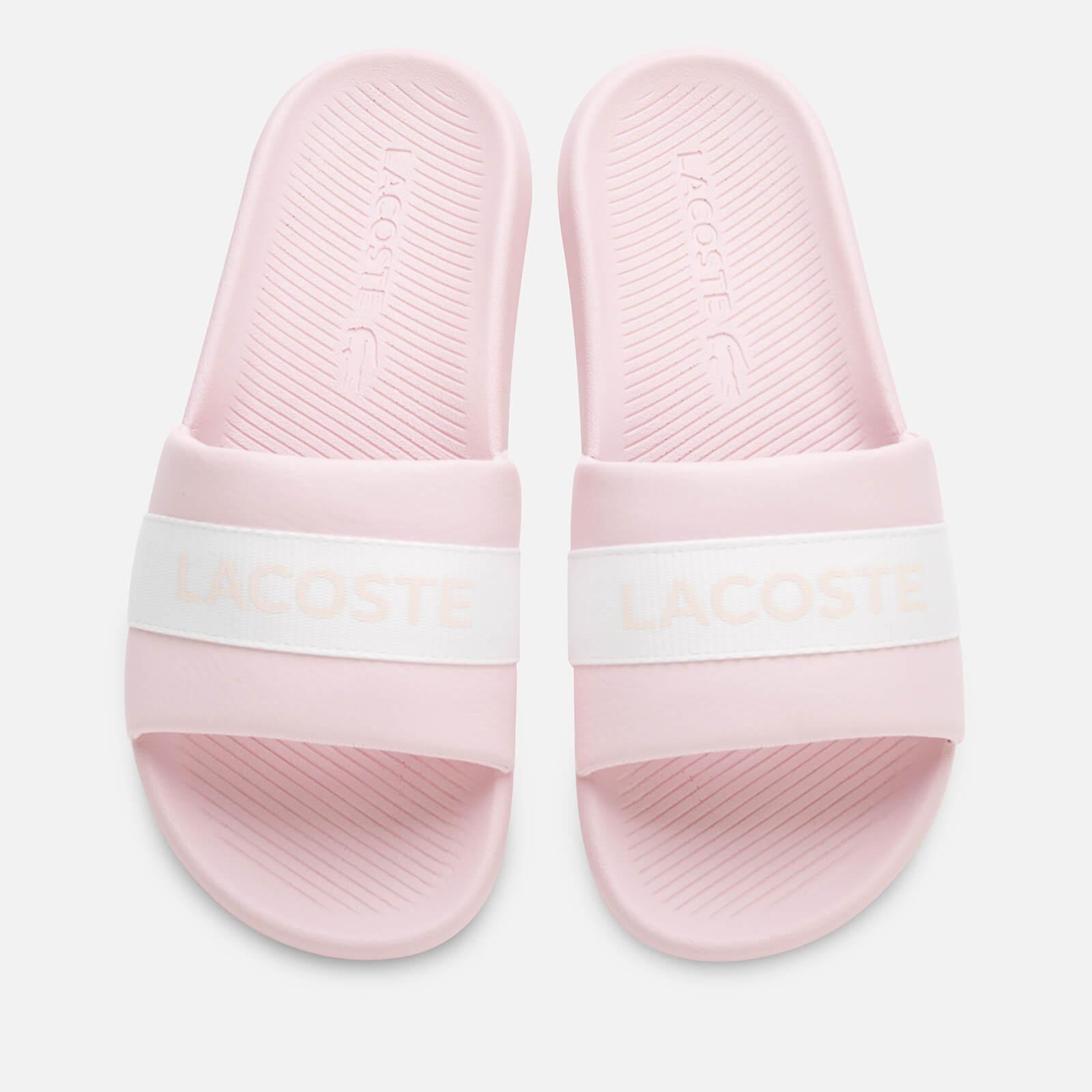 Lacoste slides on sale womens pink