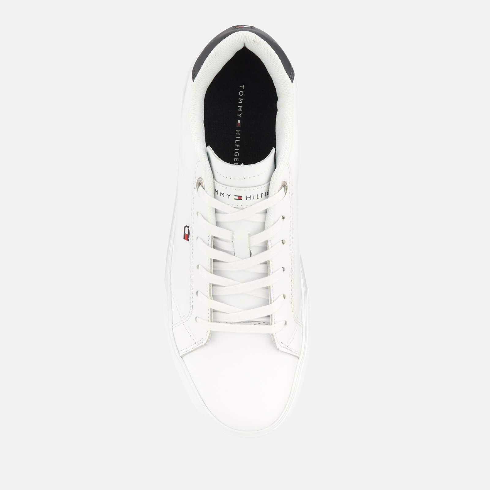 tommy hilfiger premium cupsole leather trainers