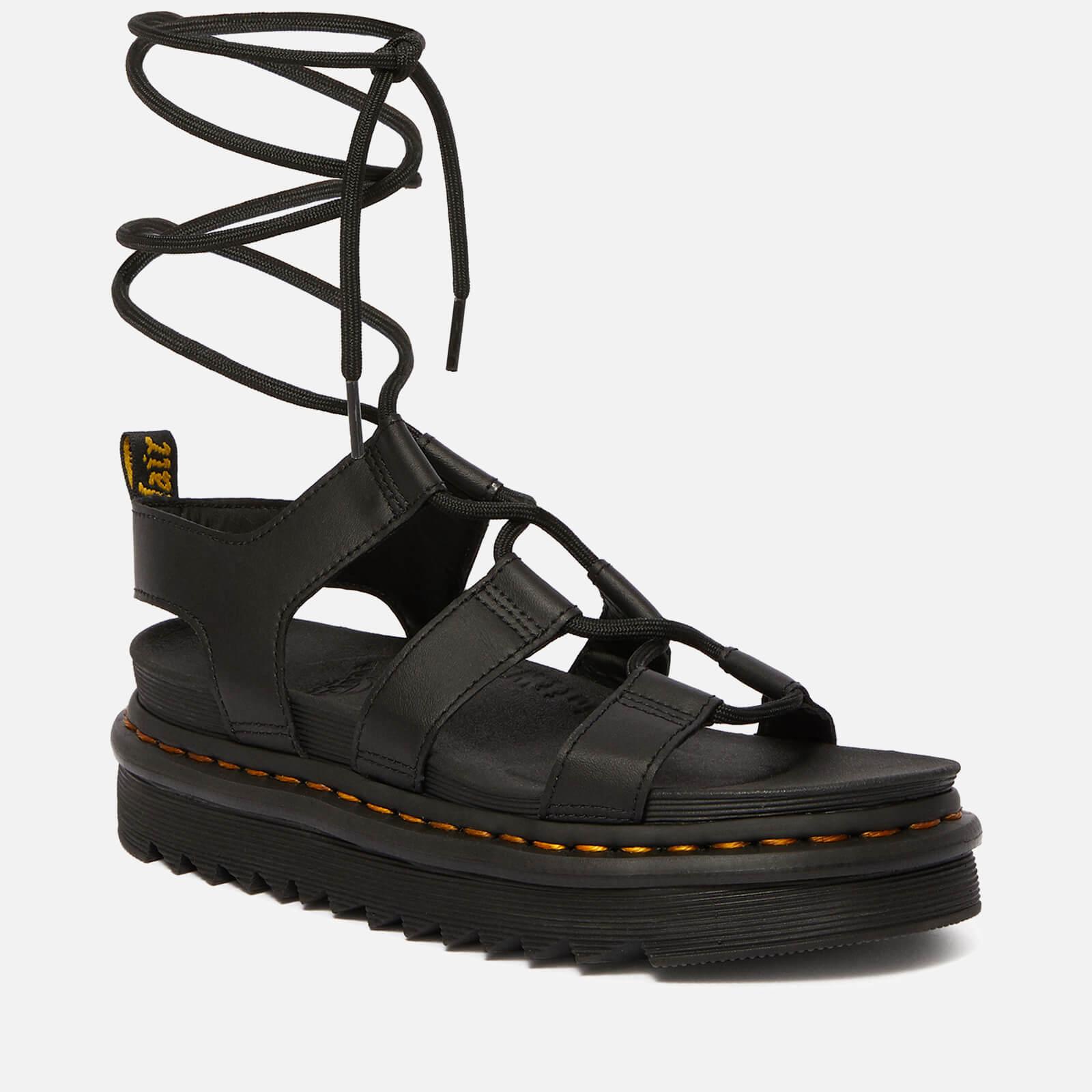 Dr. Martens Nartilla Gladiator Leather Sandals in Black | Lyst