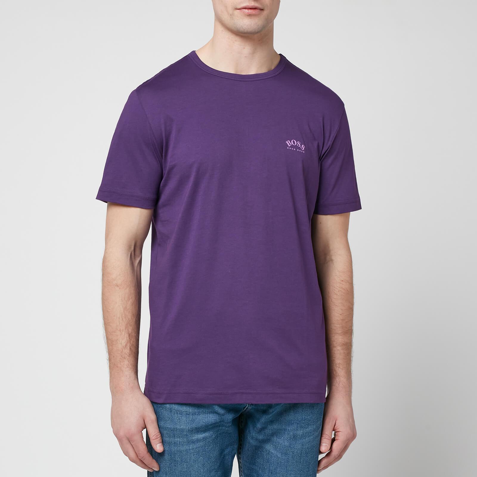 BOSS Green Cotton Curved T-shirt in Purple for Men | Lyst Australia