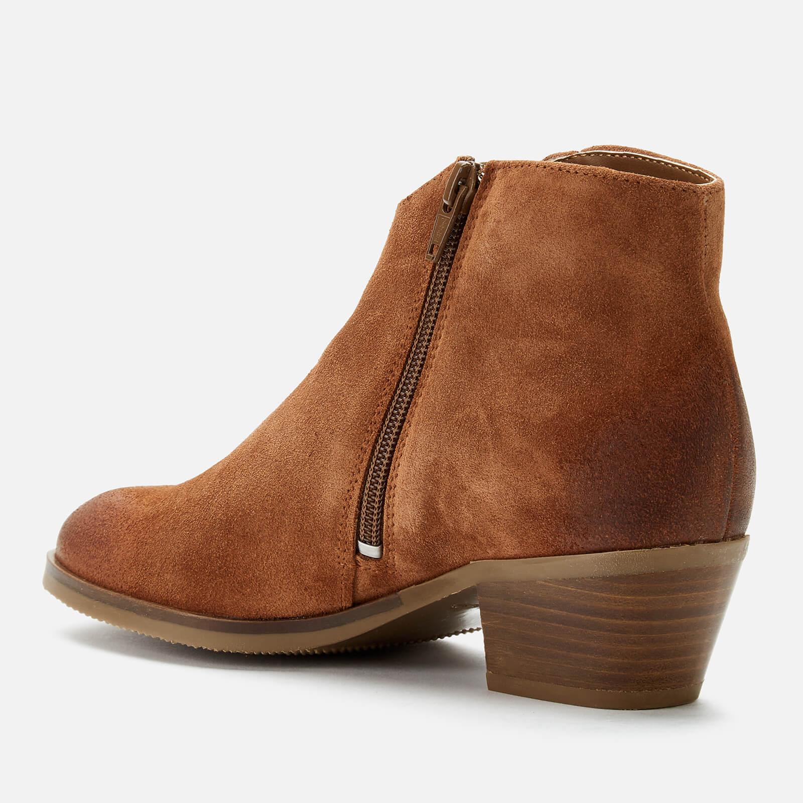 Clarks Mila Myth Suede Heeled Ankle Boots in Brown | Lyst