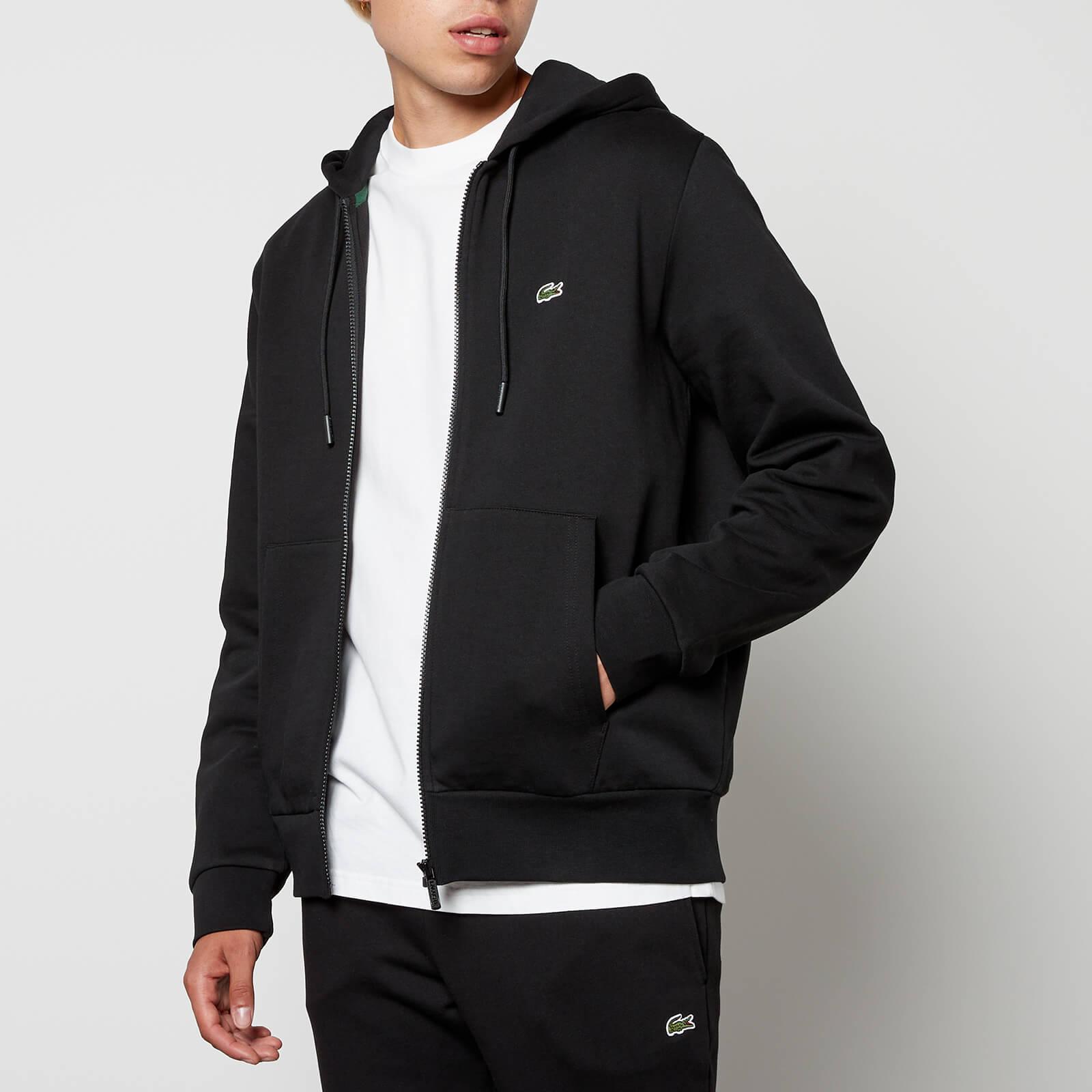 Lacoste Logo-appliquéd Cotton-blend Jersey Hoodie in Black Men | Lyst