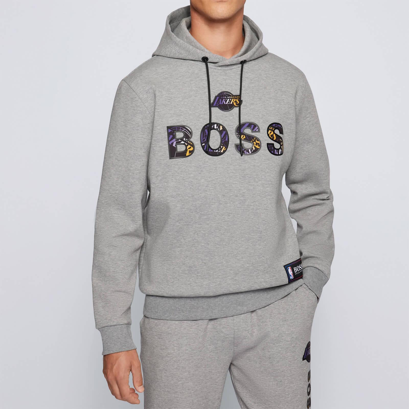 BOSS by HUGO BOSS X Nba Lakers Pullover Hoodie in Gray for Men | Lyst