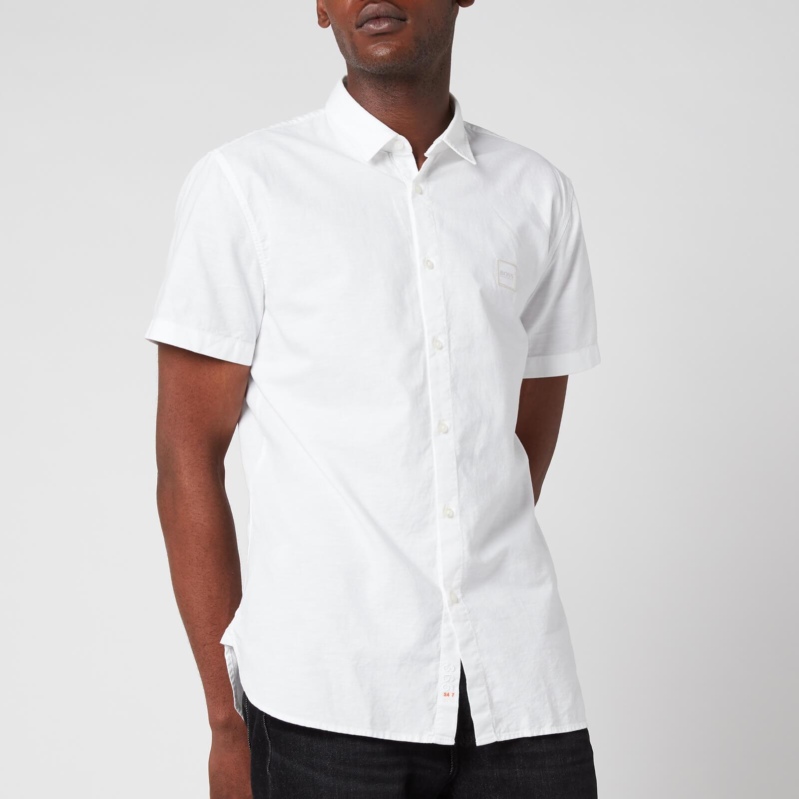 BOSS by HUGO BOSS Casual Magneton Short Sleeve Shirt in White for Men |  Lyst Australia
