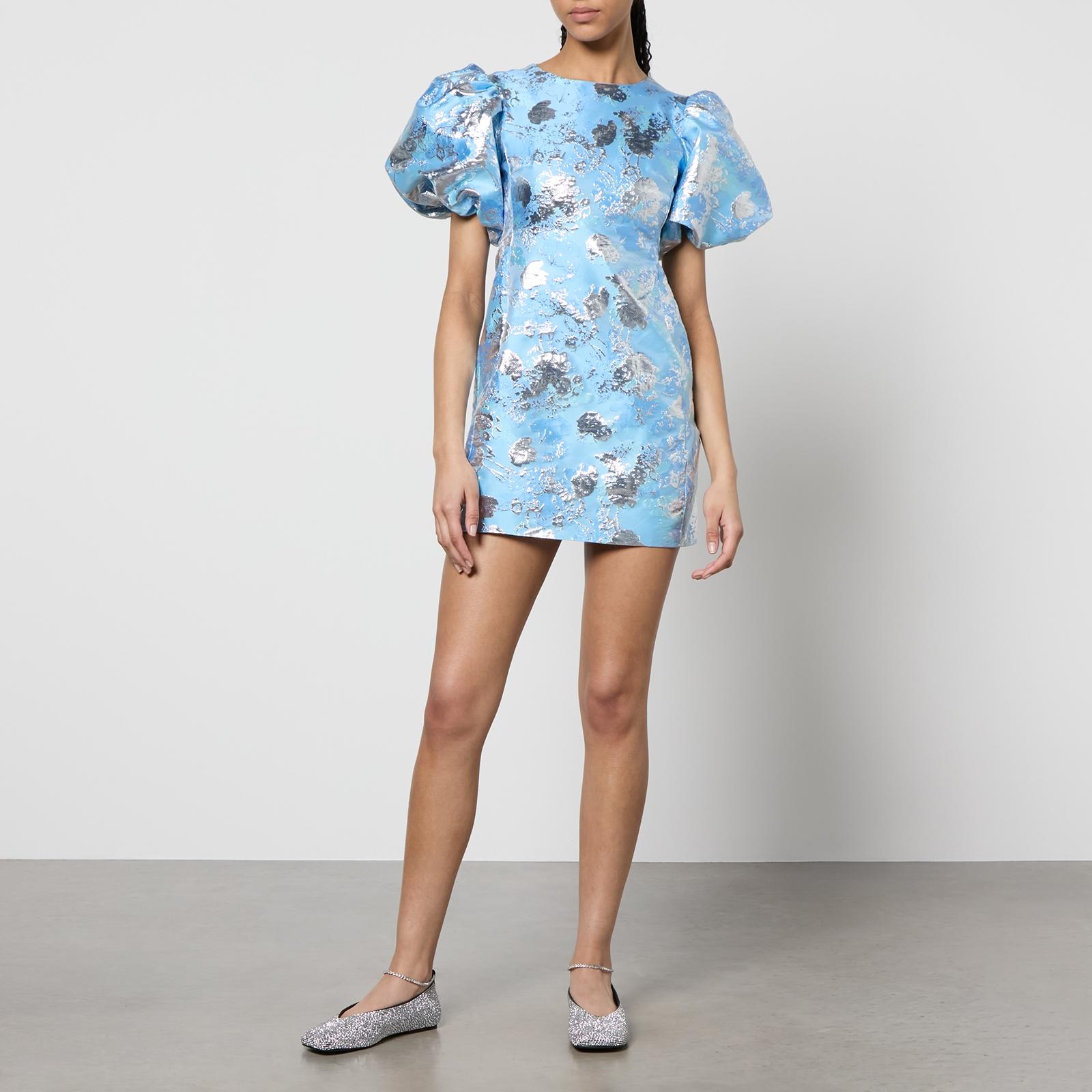 Sister Jane Citrus Bloom Floral-Jacquard Dress in Blue | Lyst
