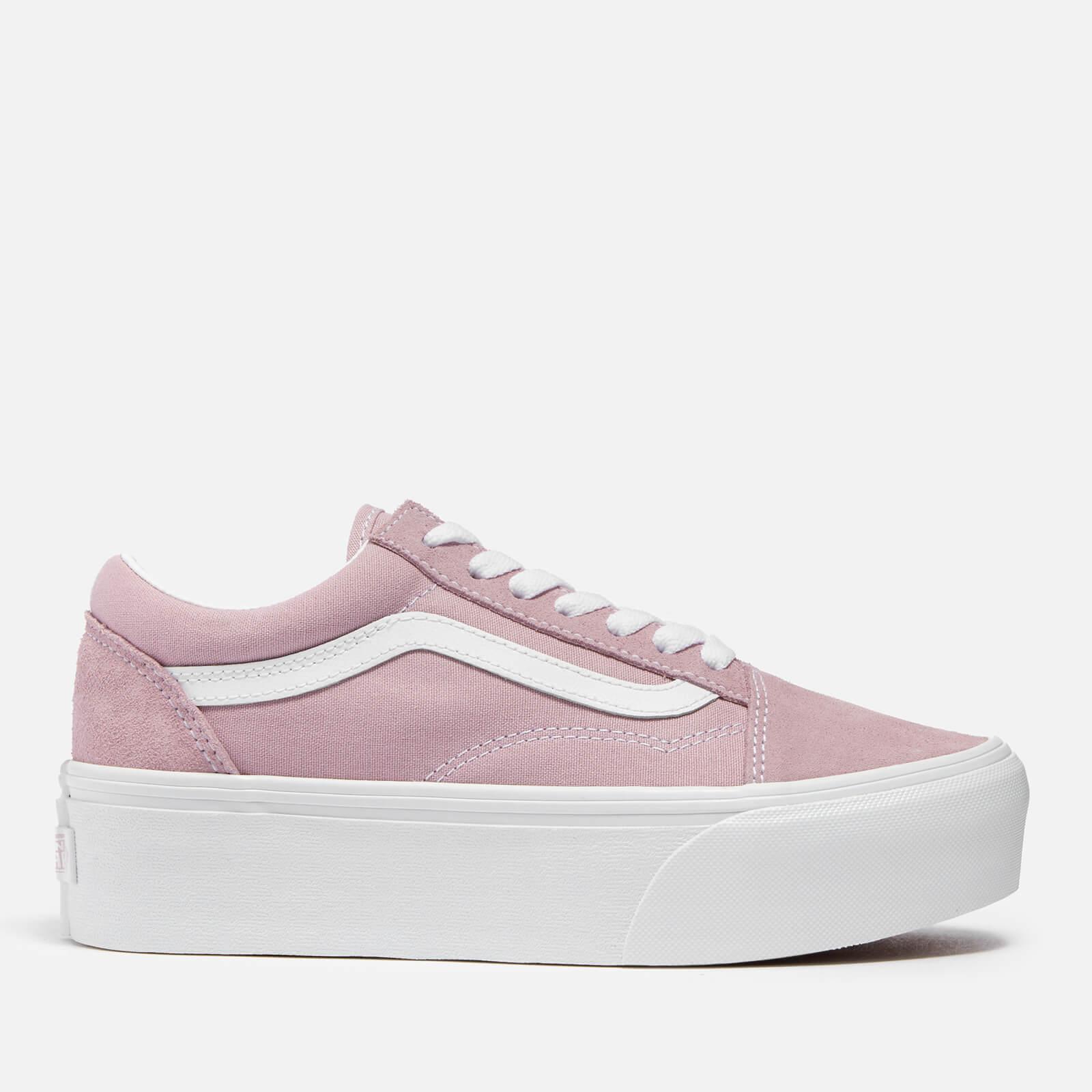 Vans Old Skool Stackform Suede And Canvas Trainers in Pink | Lyst