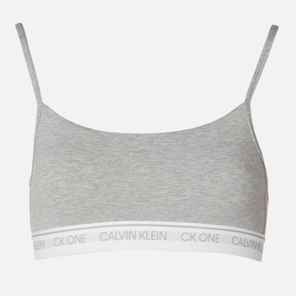 Calvin Klein Cotton Unlined Bralette in Grey (Gray) Lyst