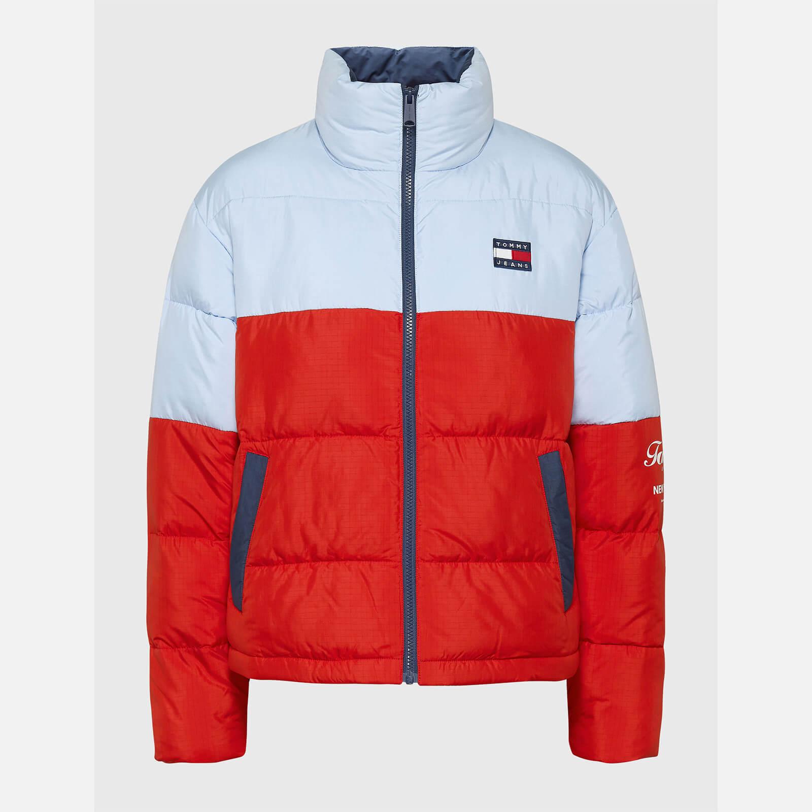 Tommy Hilfiger Archive Colour-block Shell Puffer Jacket in Red | Lyst UK
