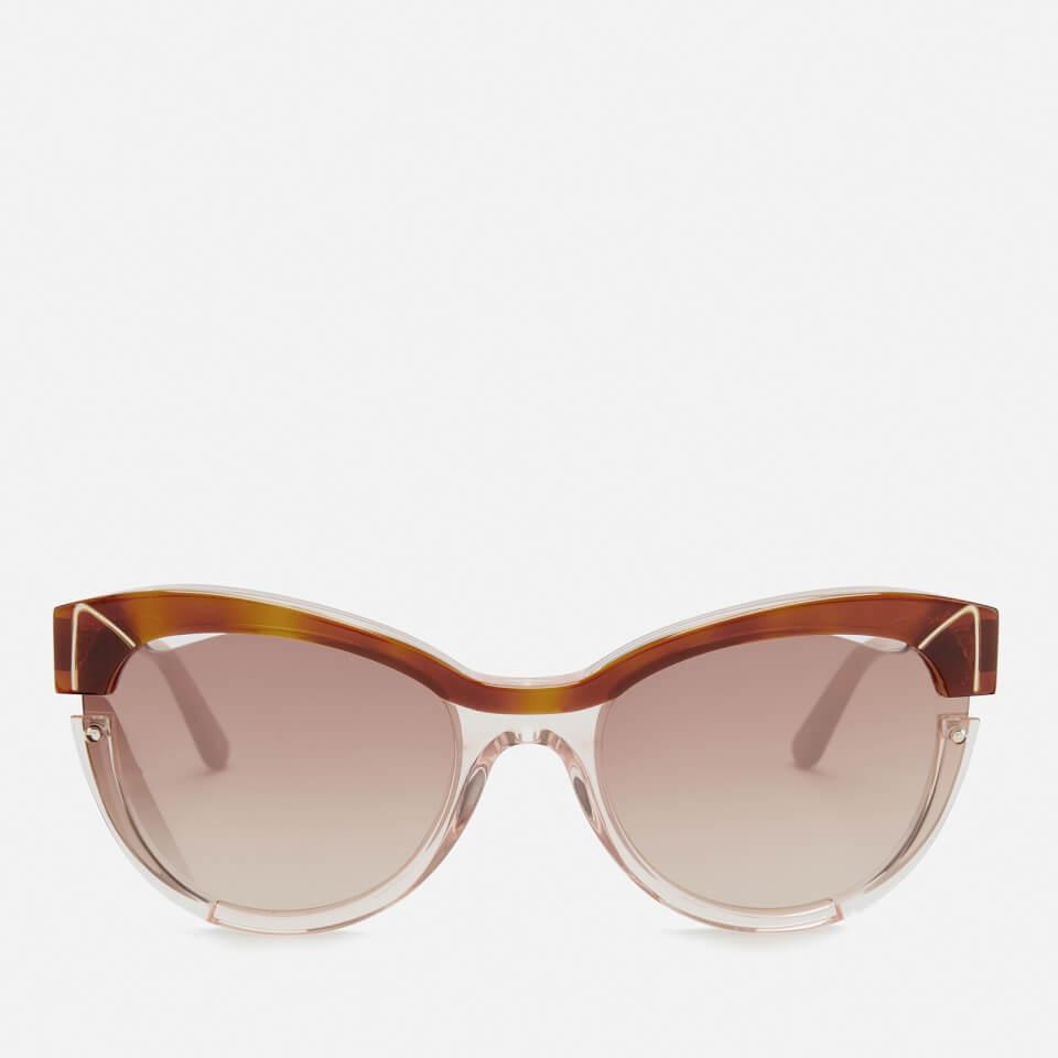 Karl Lagerfeld Cat Eye Frame Sunglasses in Pink/Brown (Brown) - Lyst
