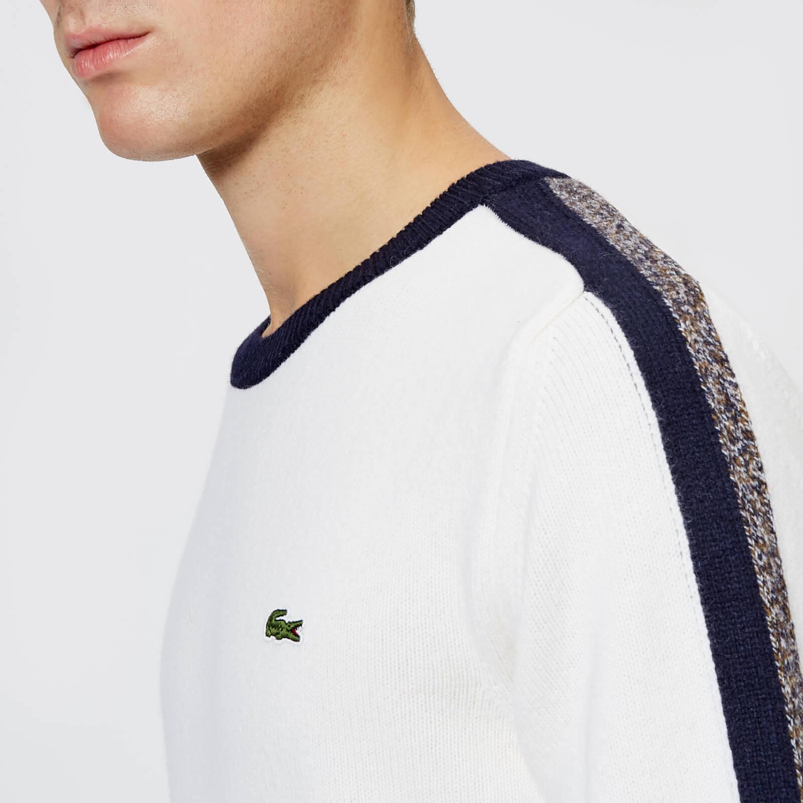 white lacoste jumper mens