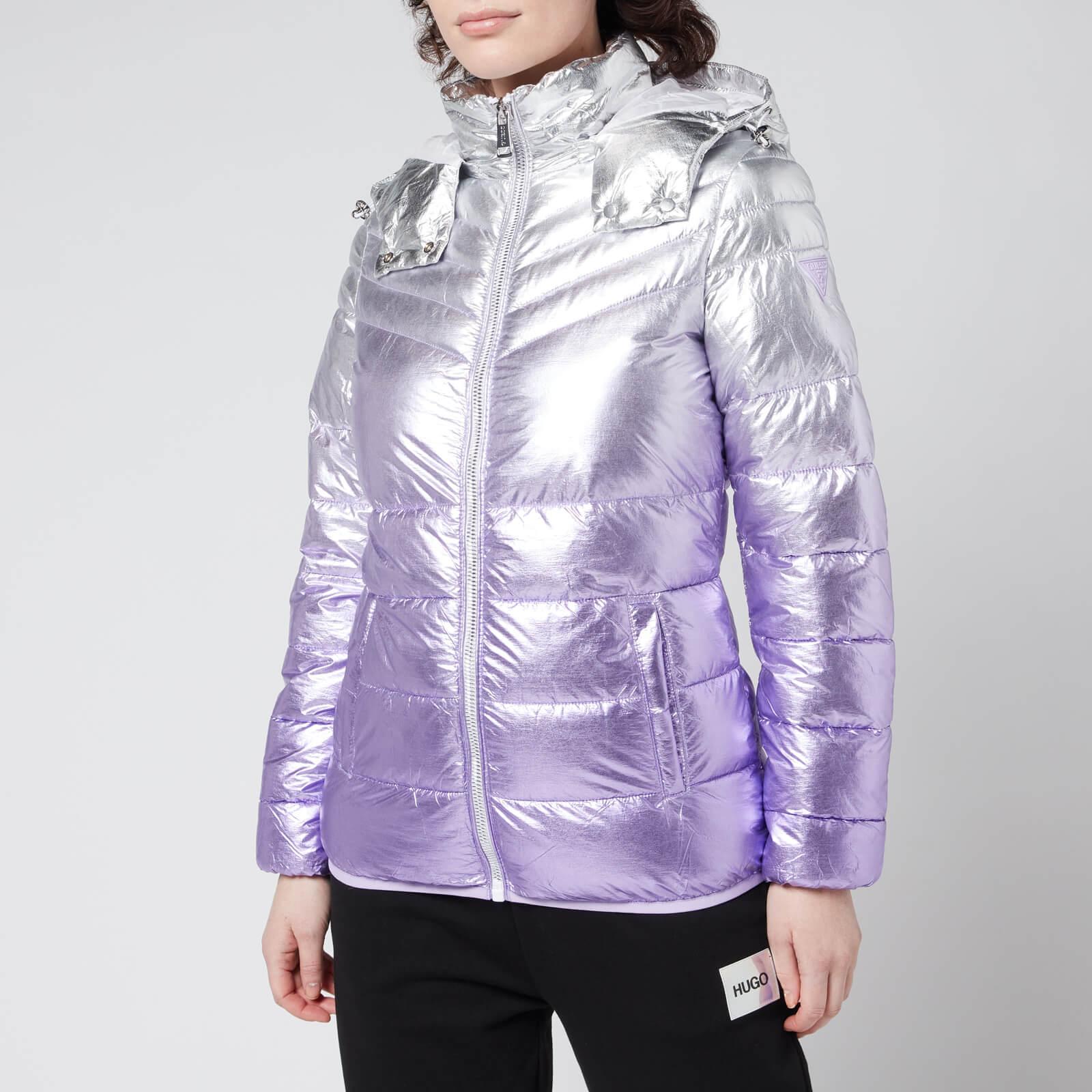 guess metallic puffer jacket