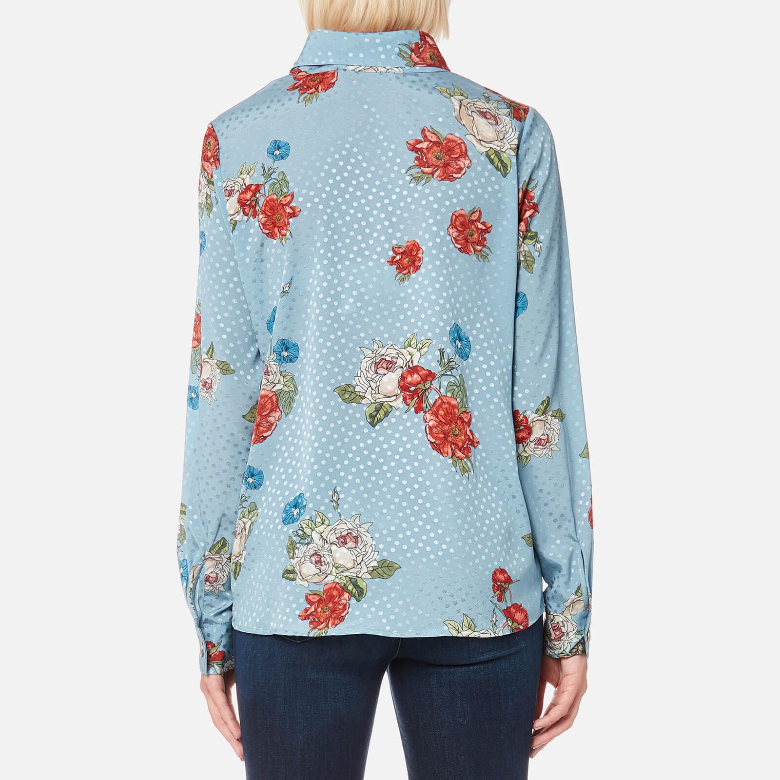 Gestuz Synthetic Natacha Rollneck Floral Printed Roll Neck Blouse in Blue -  Lyst