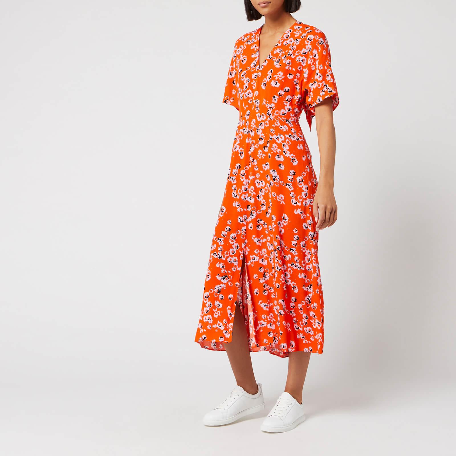 red daisy print dress