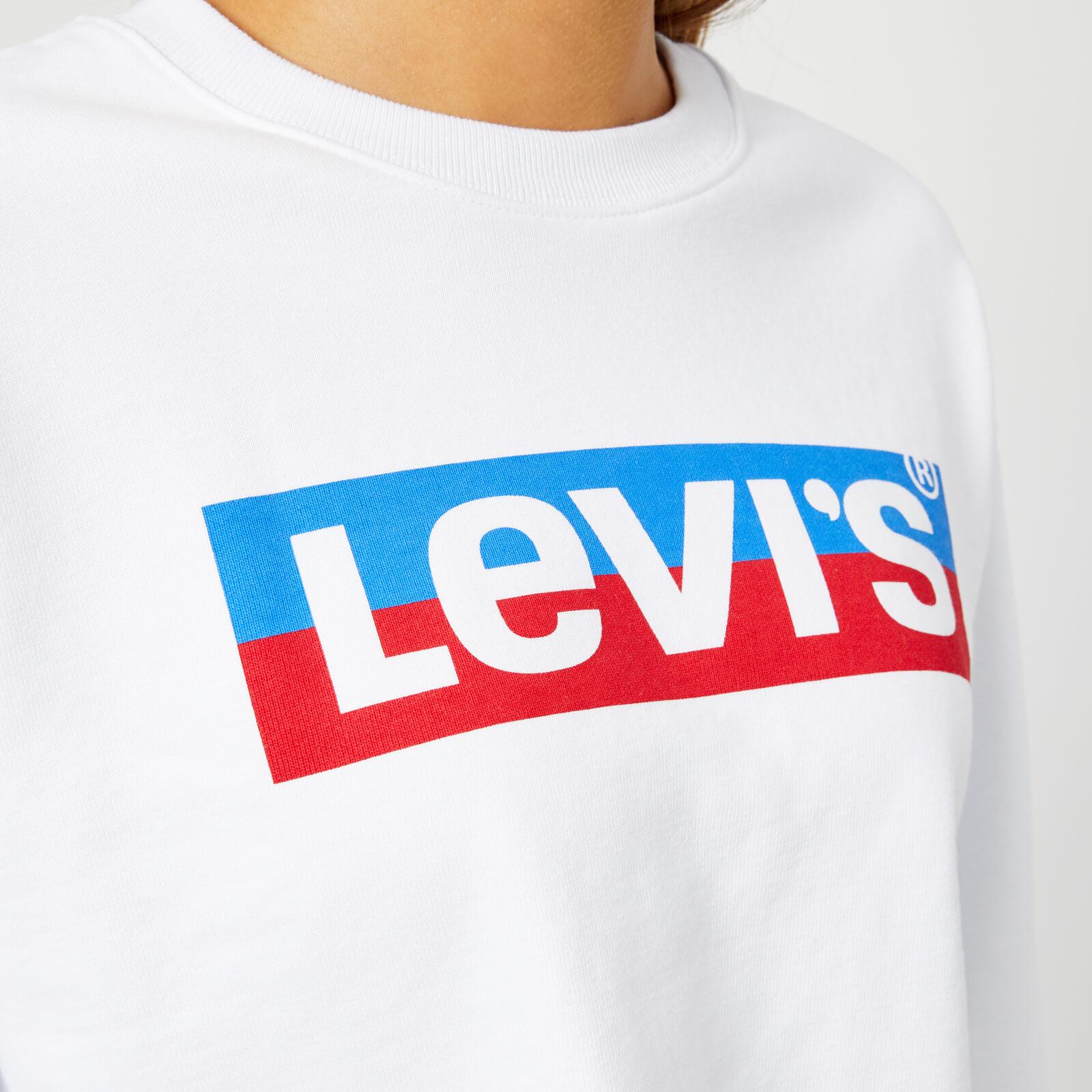 levi's graphic raw cut crew