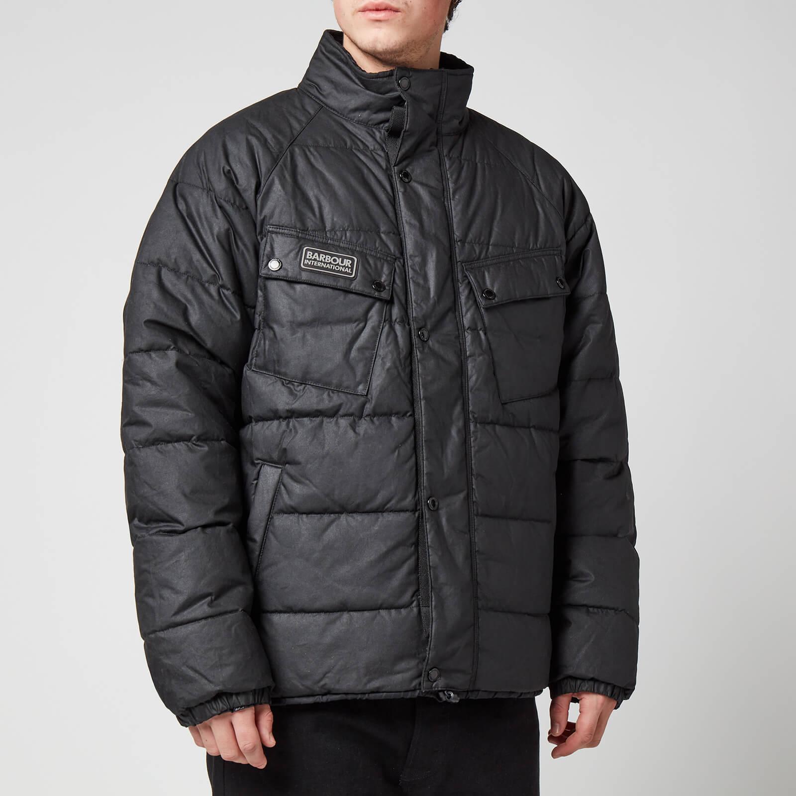 Barbour Transmission Hoxton Baffle Wax Jacket in Black for Men | Lyst