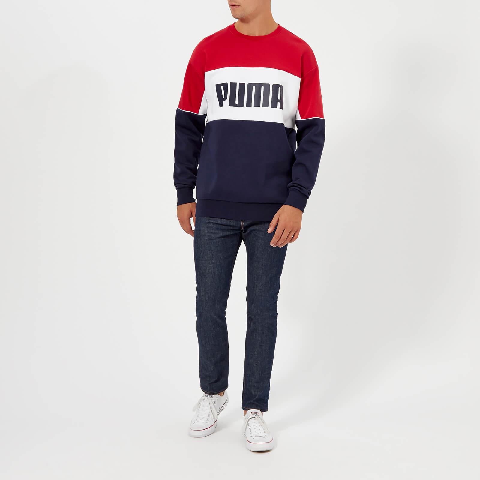 PUMA Sweatshirt in Red/White/Blue (Blue) for Men - Lyst