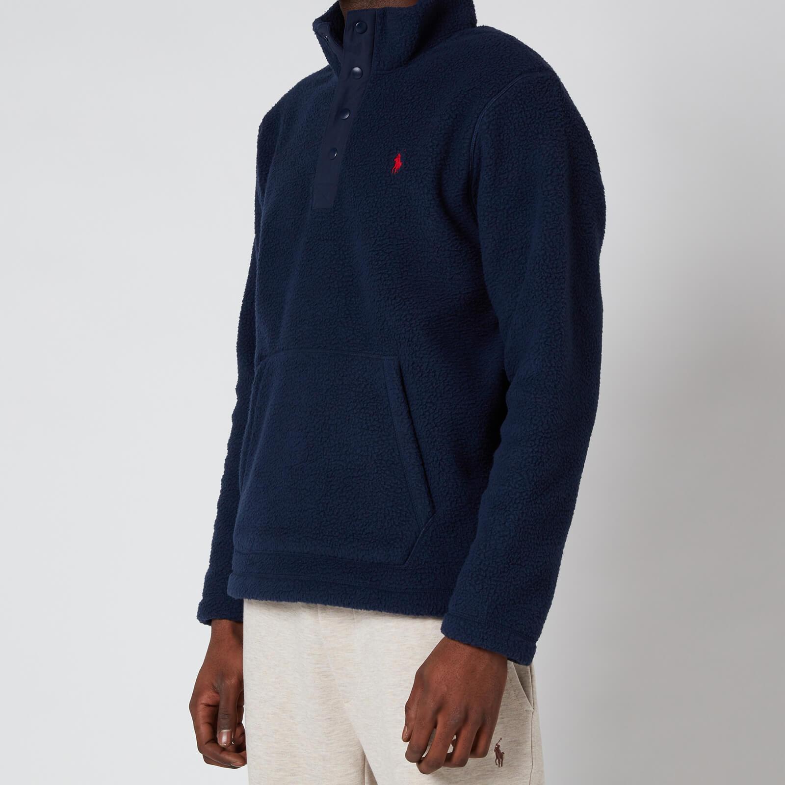 ralph lauren fleece mockneck pullover