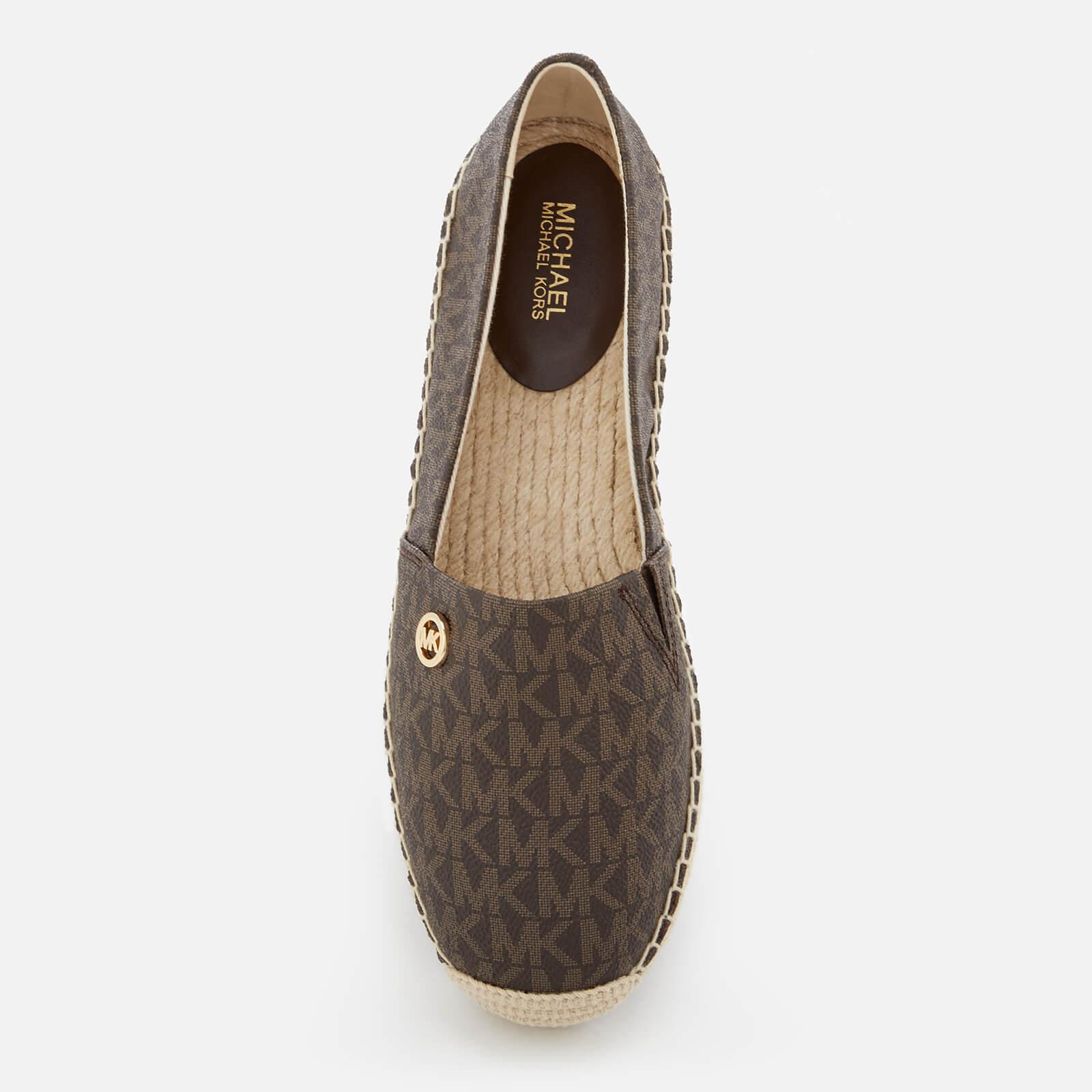 michael kors kendrick slip on black leather espadrille