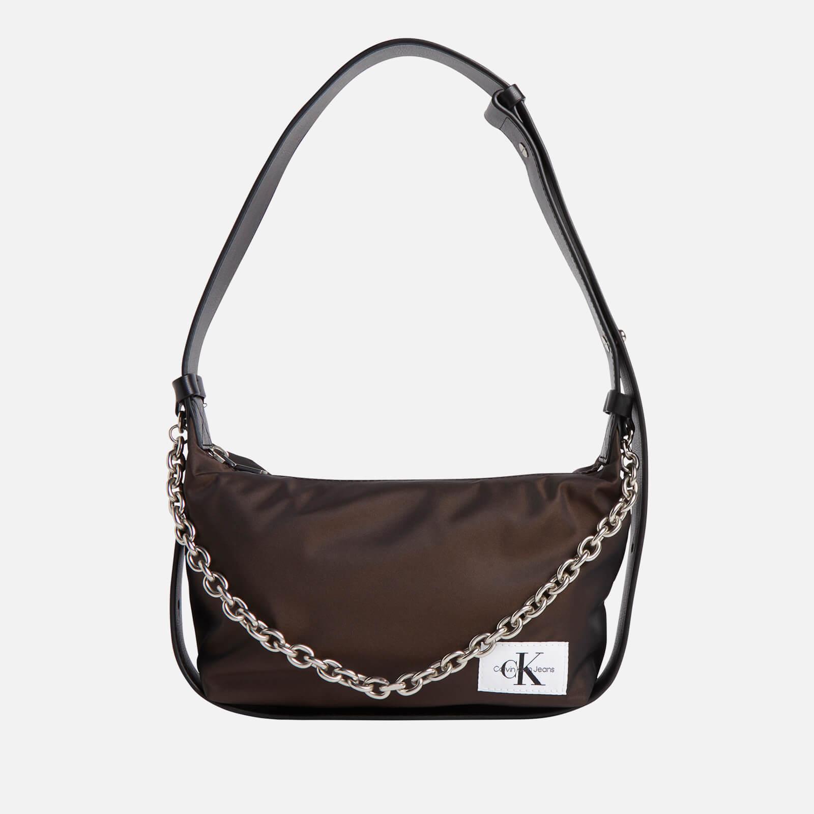 Calvin Klein Nylon Chain Shoulder Bag in Black