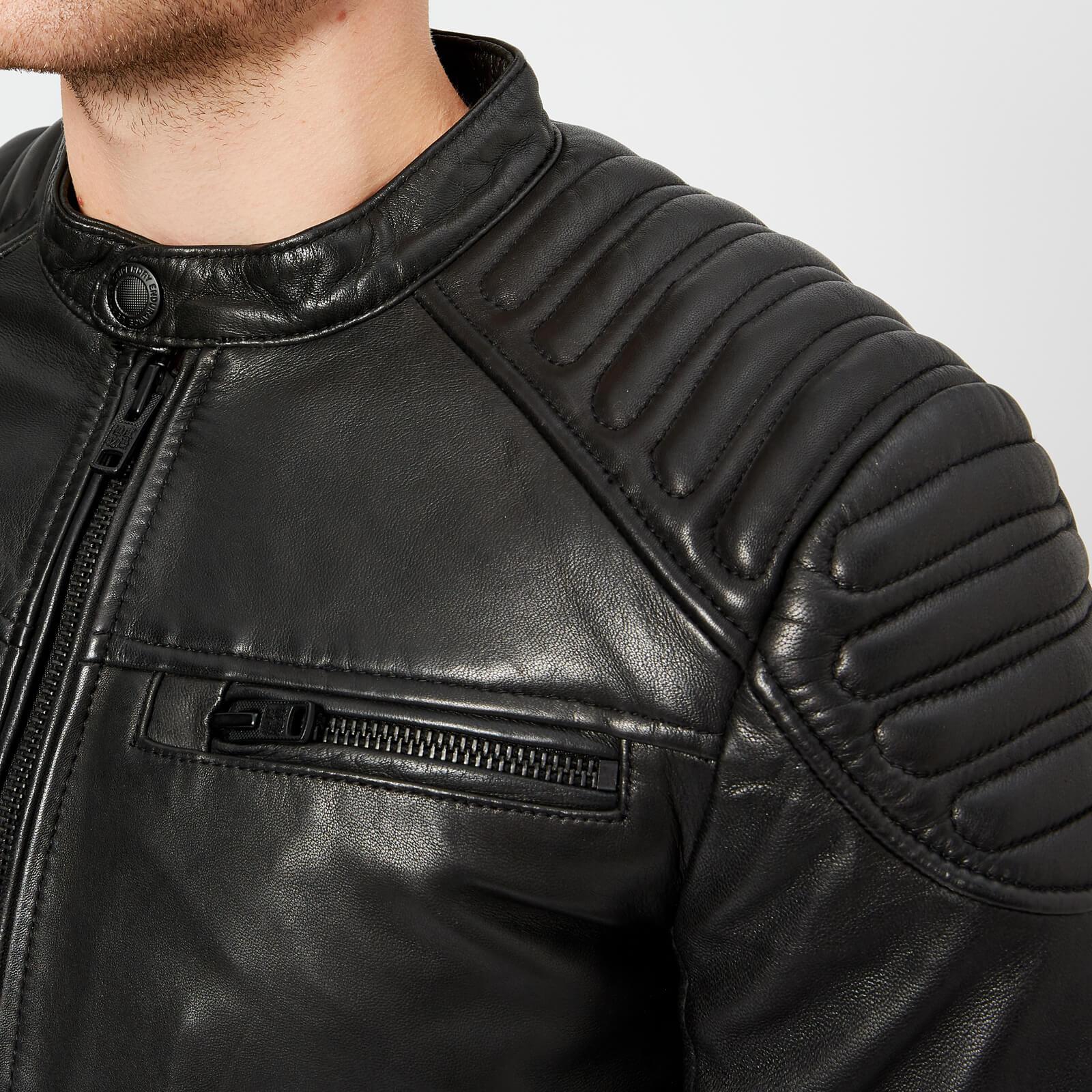 Superdry New Hero Leather Jacket in Black for Men | Lyst Canada
