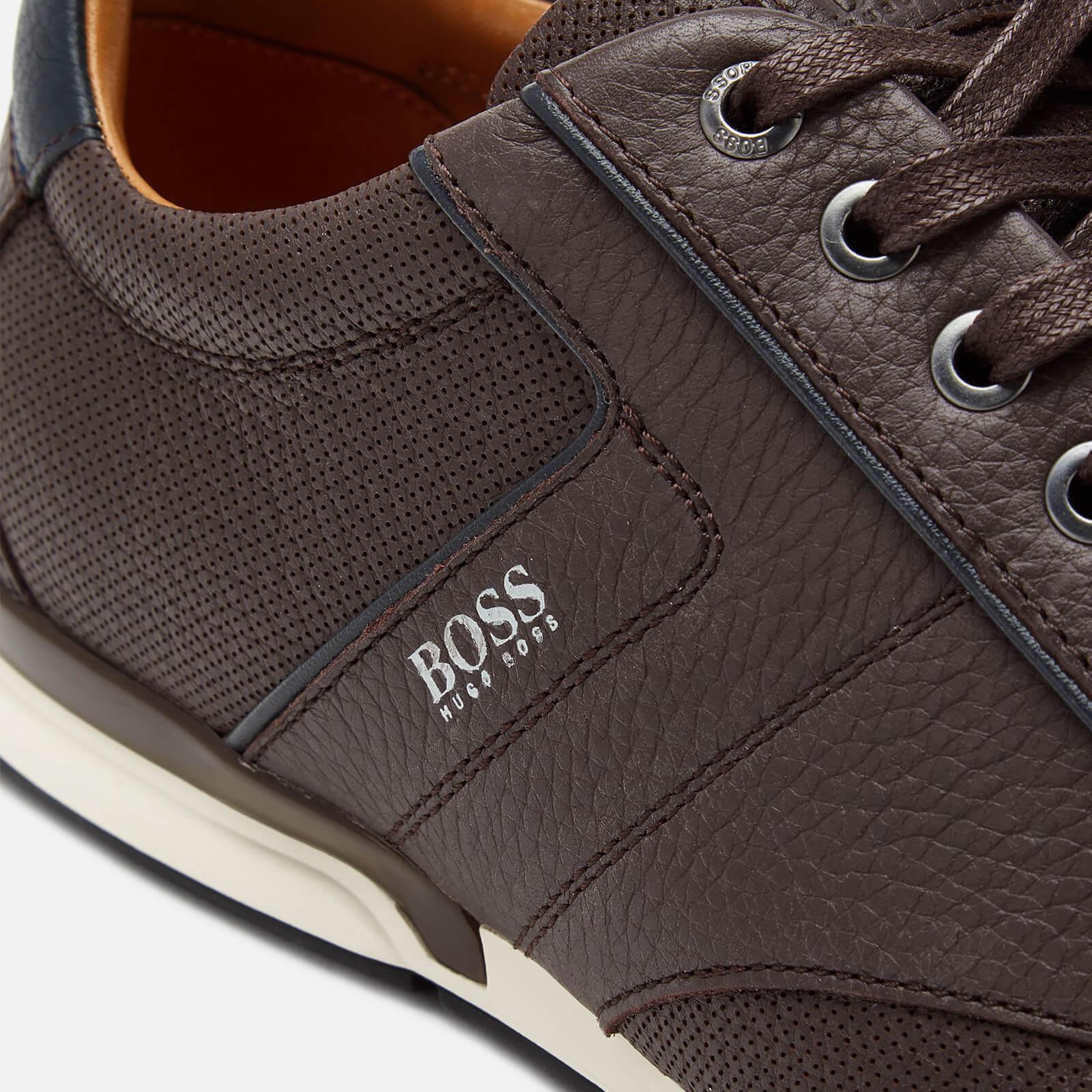 hugo boss saturn low leather trainers